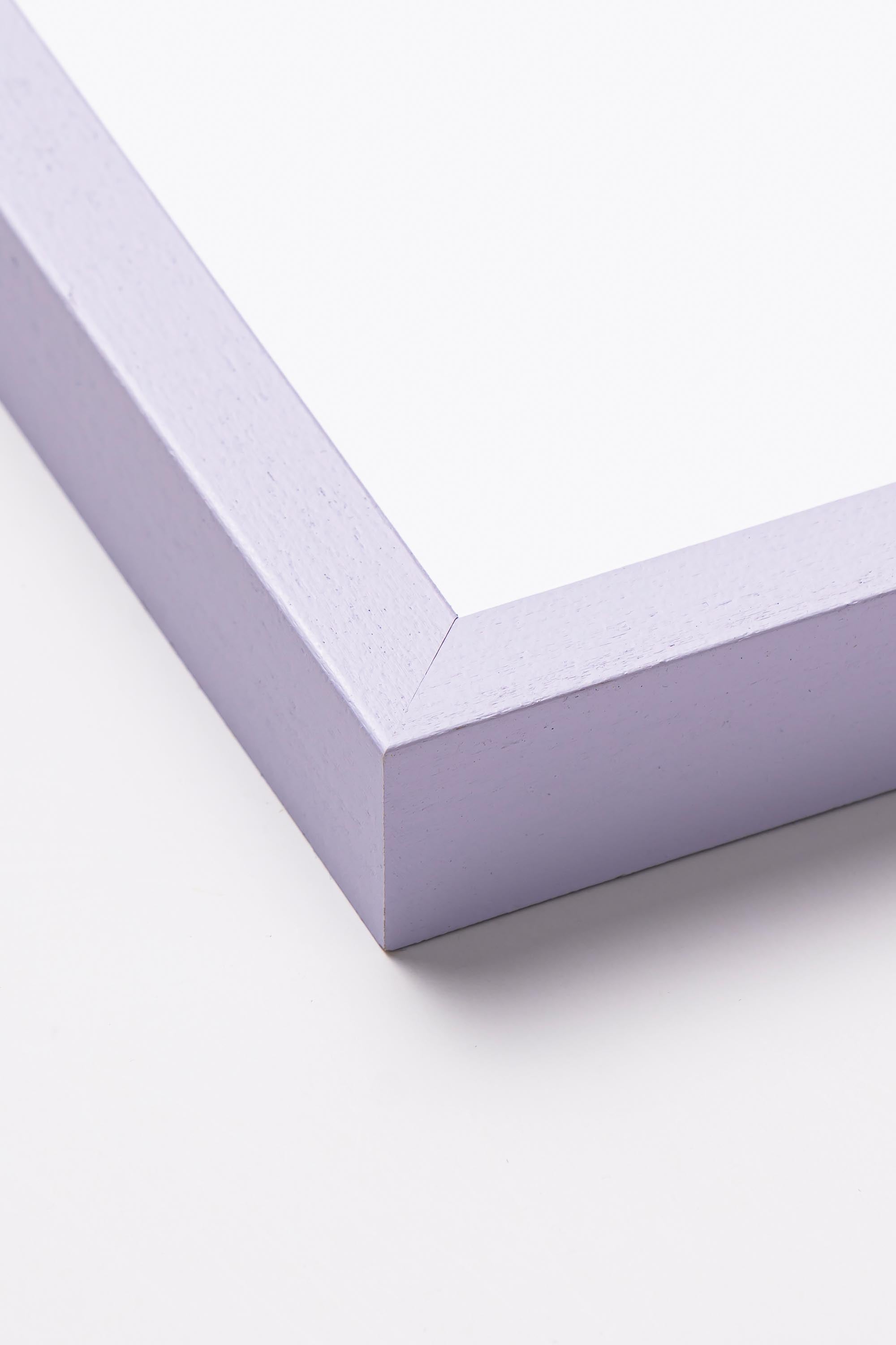 Pastellvioletter Holzrahmen