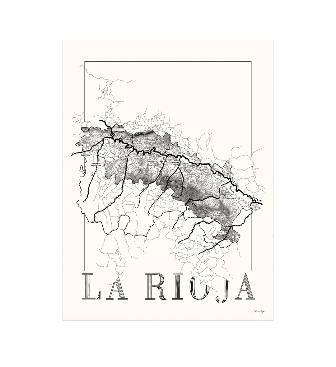 La rioja wine map