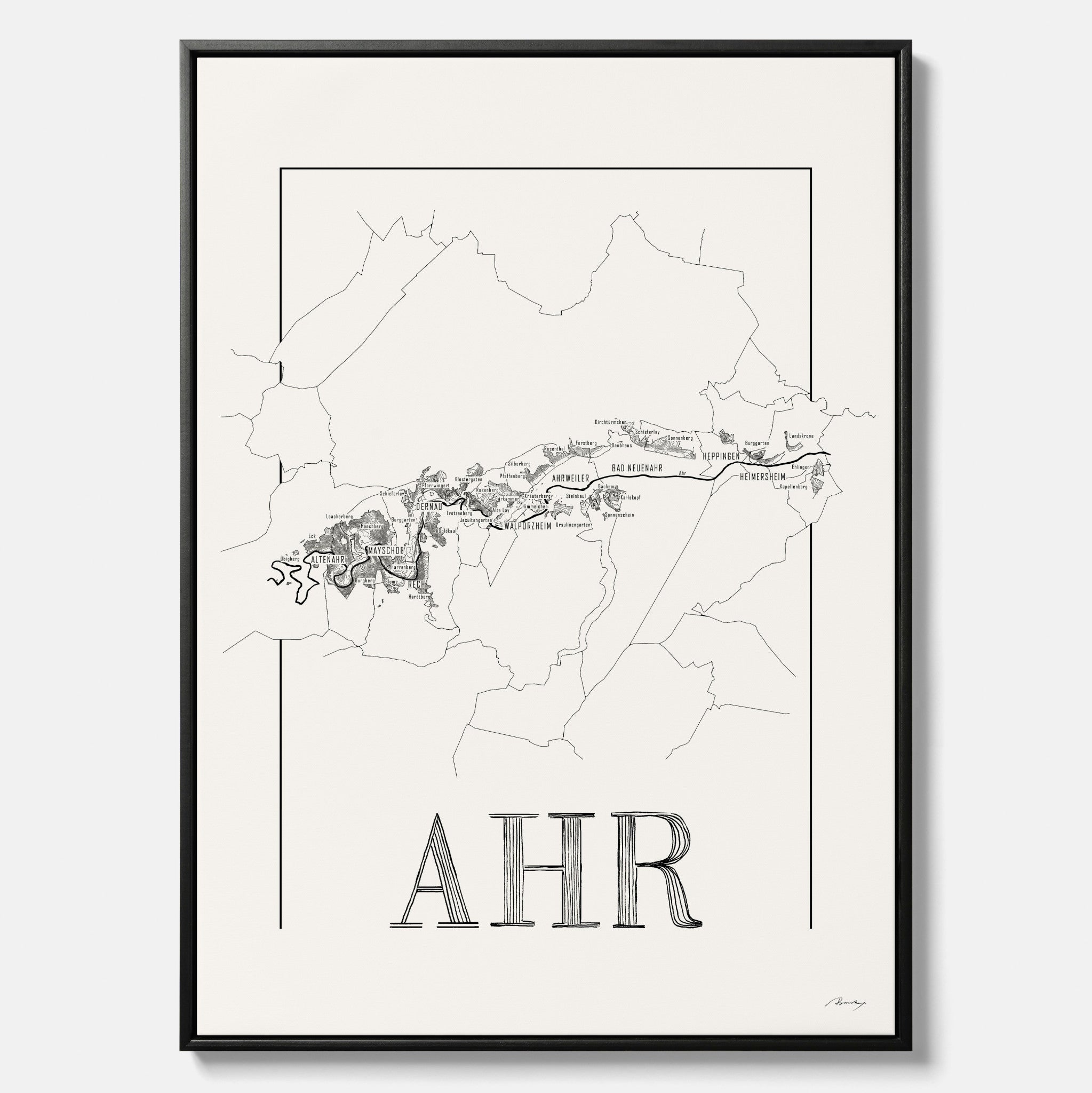 Ahr wine map