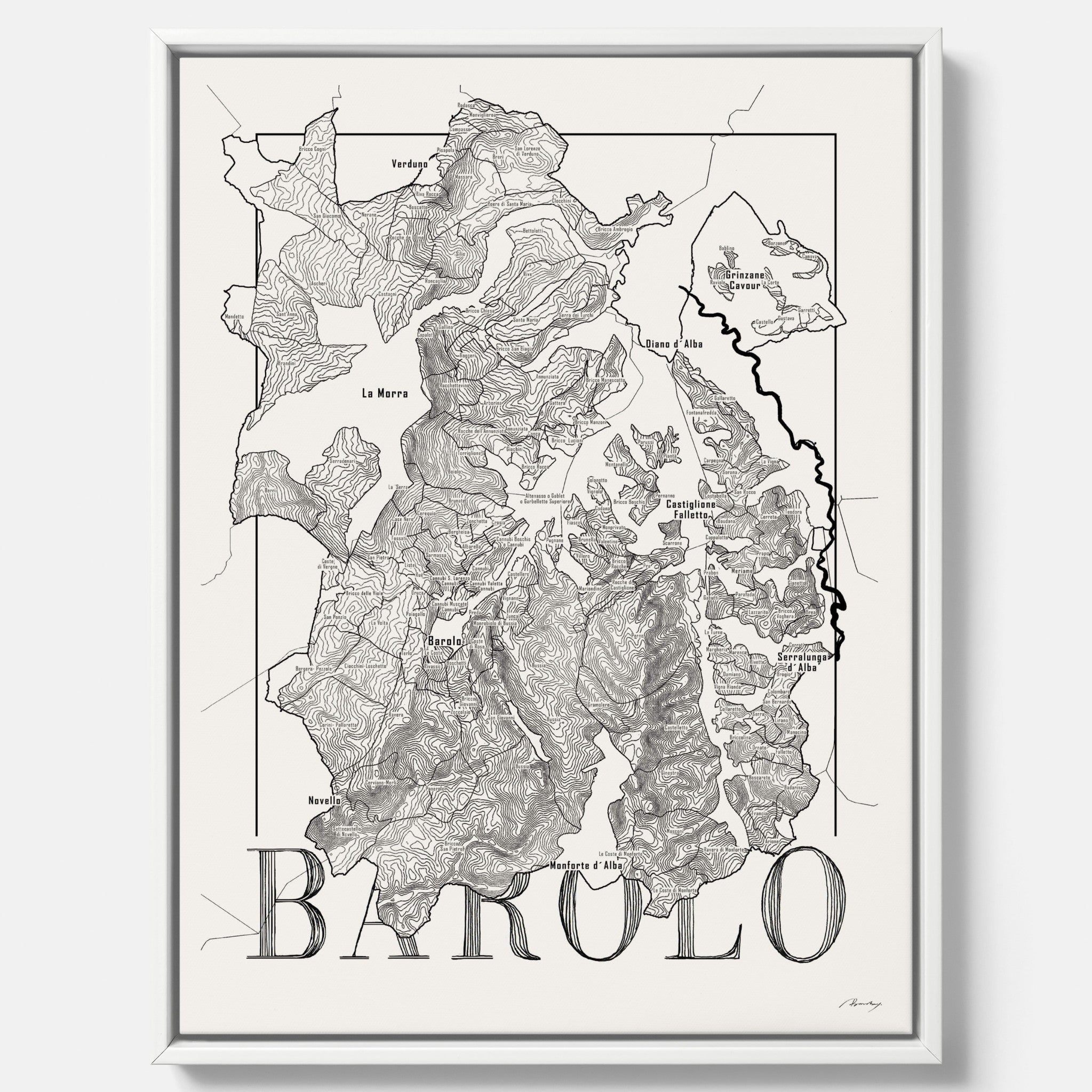 Barolo wine map