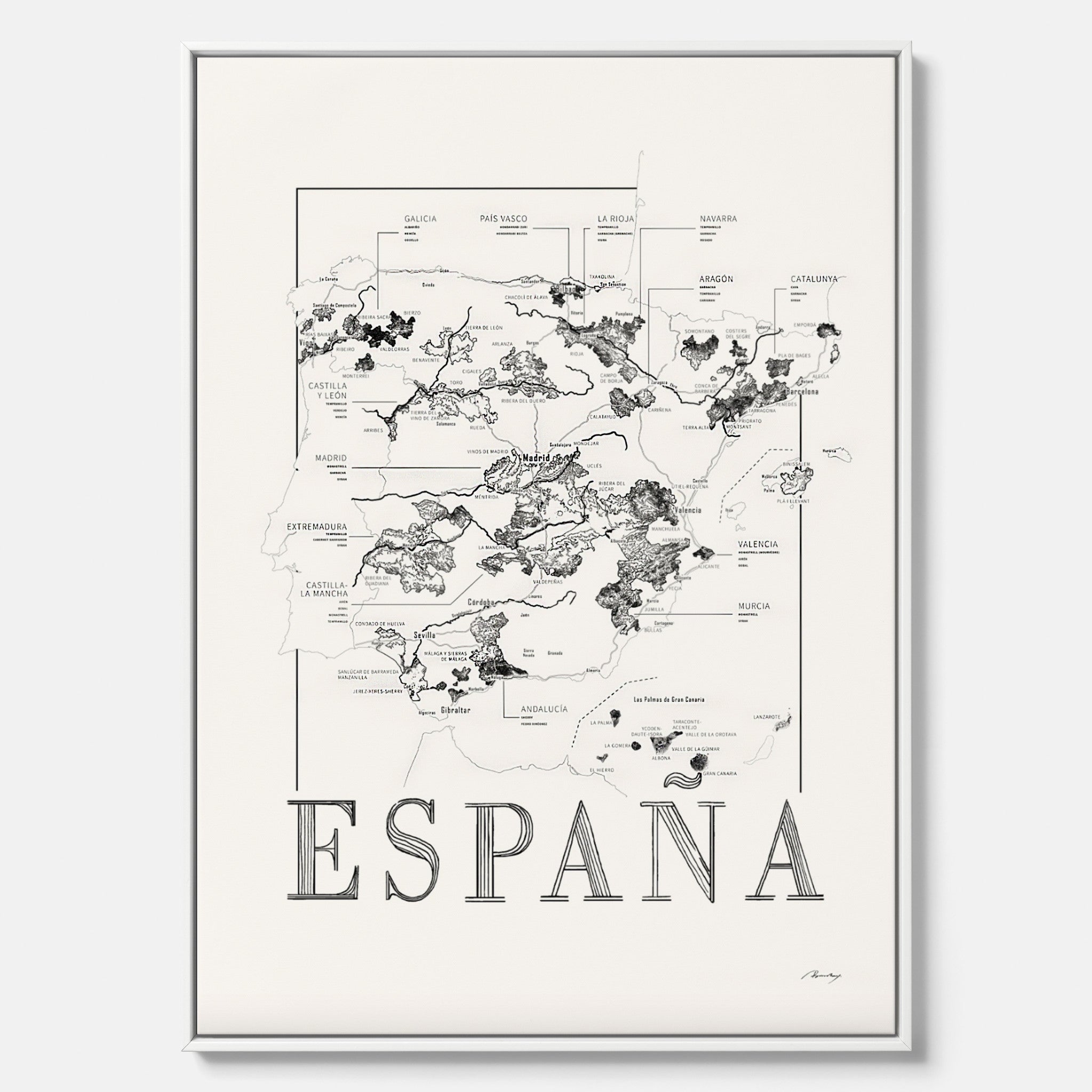 España wine map