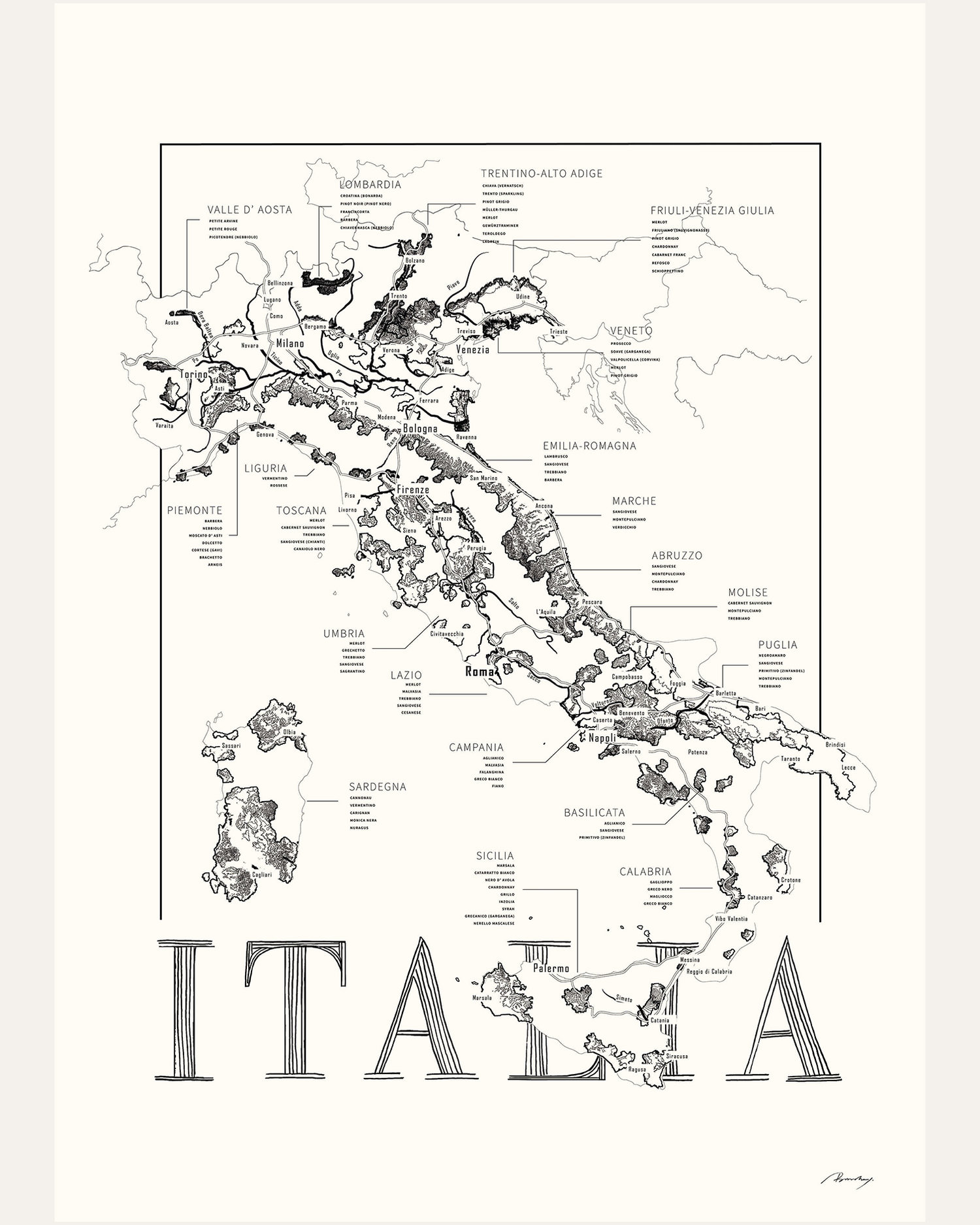 Vinkarta - Italien
