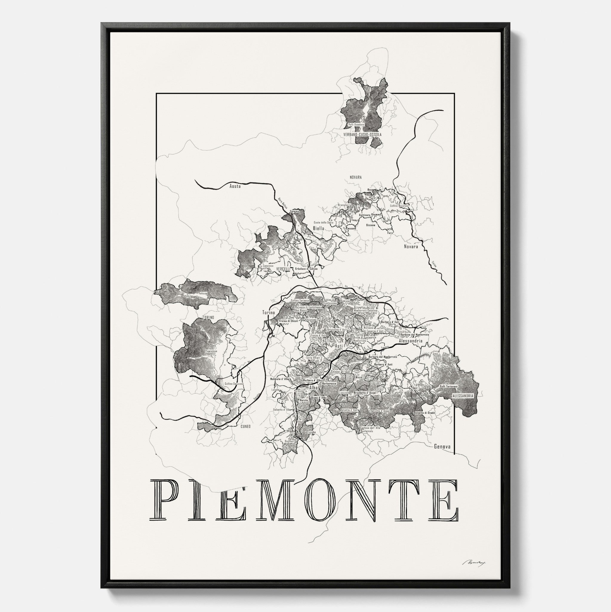 Piemonte - Vinkarta