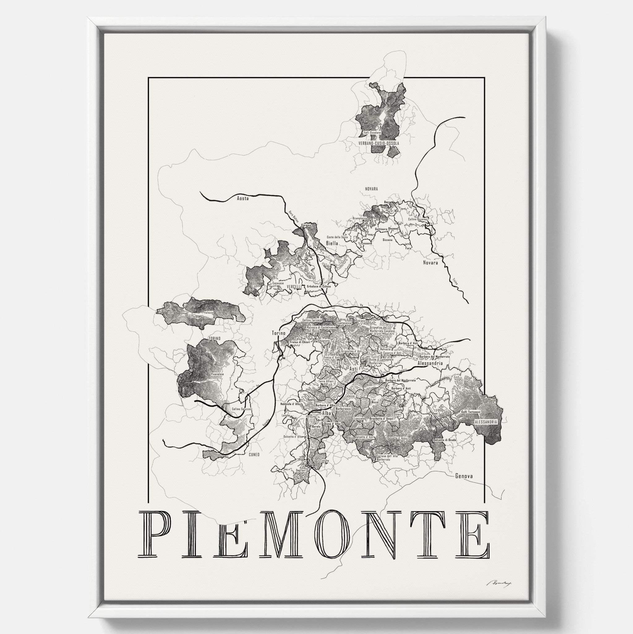 Piemonte - Vinkarta