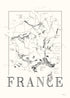 France Wine map poster. Exclusive wine map posters. Premium quality wine maps printed on environmentally friendly FSC marked paper.
