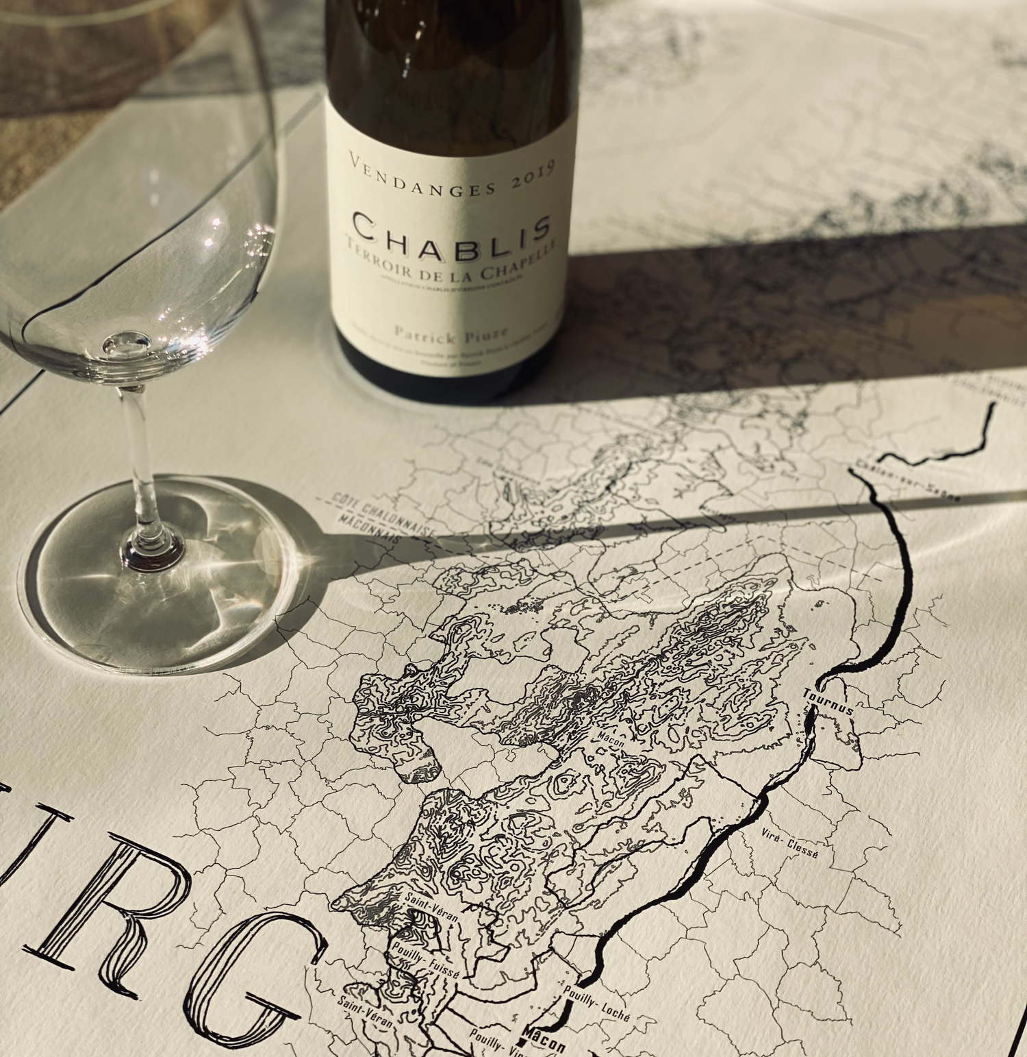 Bourgogne wine map