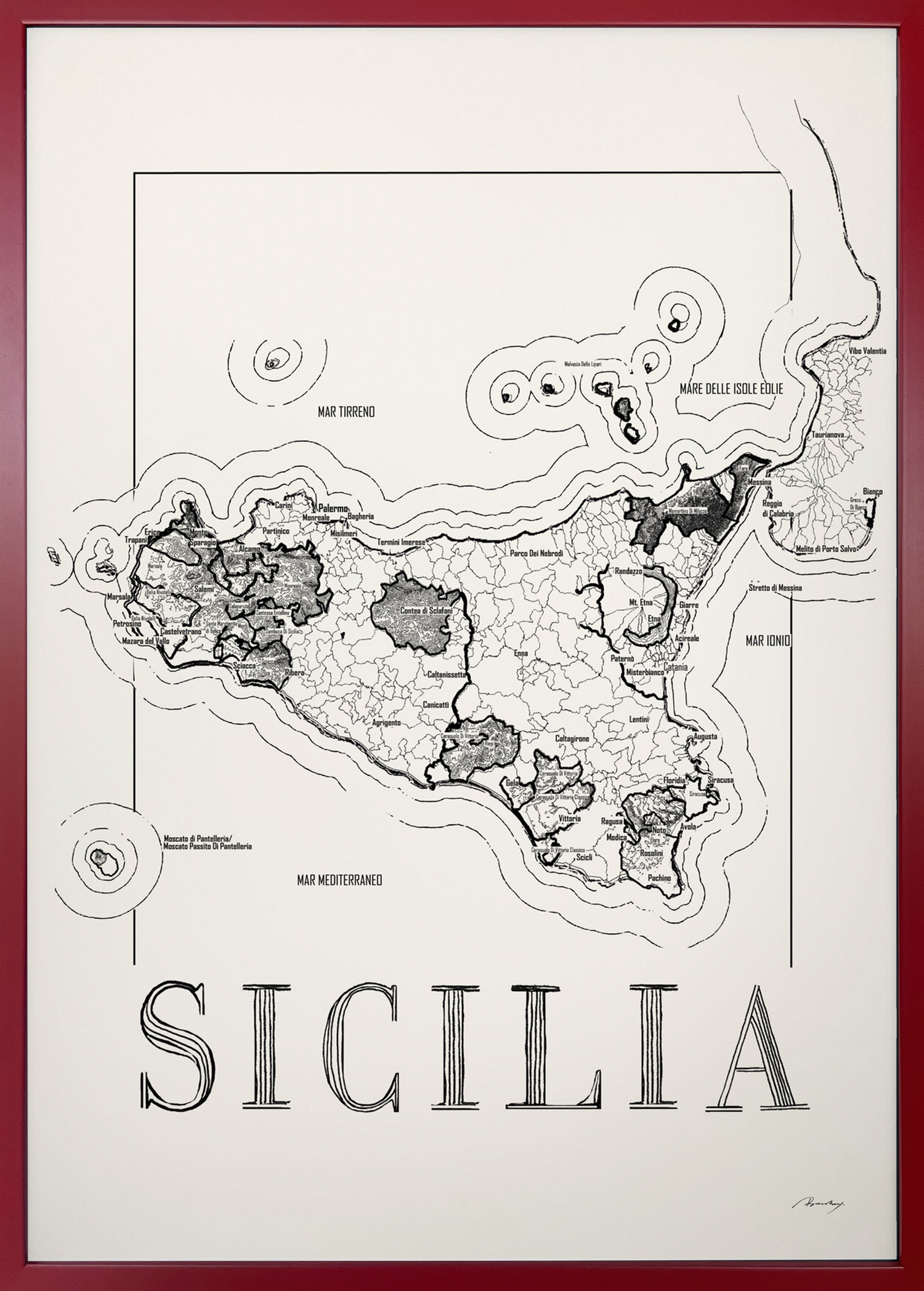 Sicilia Weinkarte