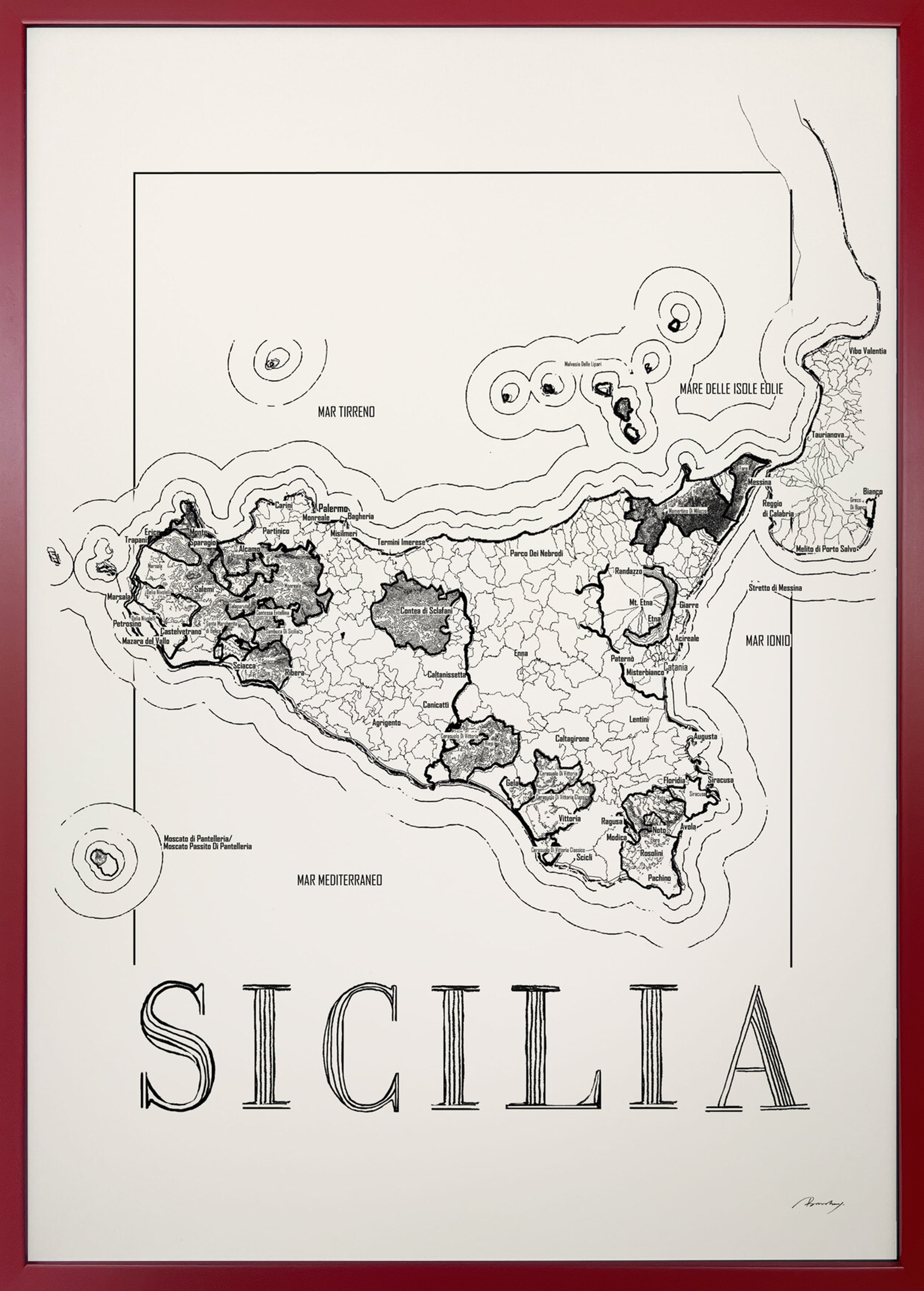Sicilia Weinkarte