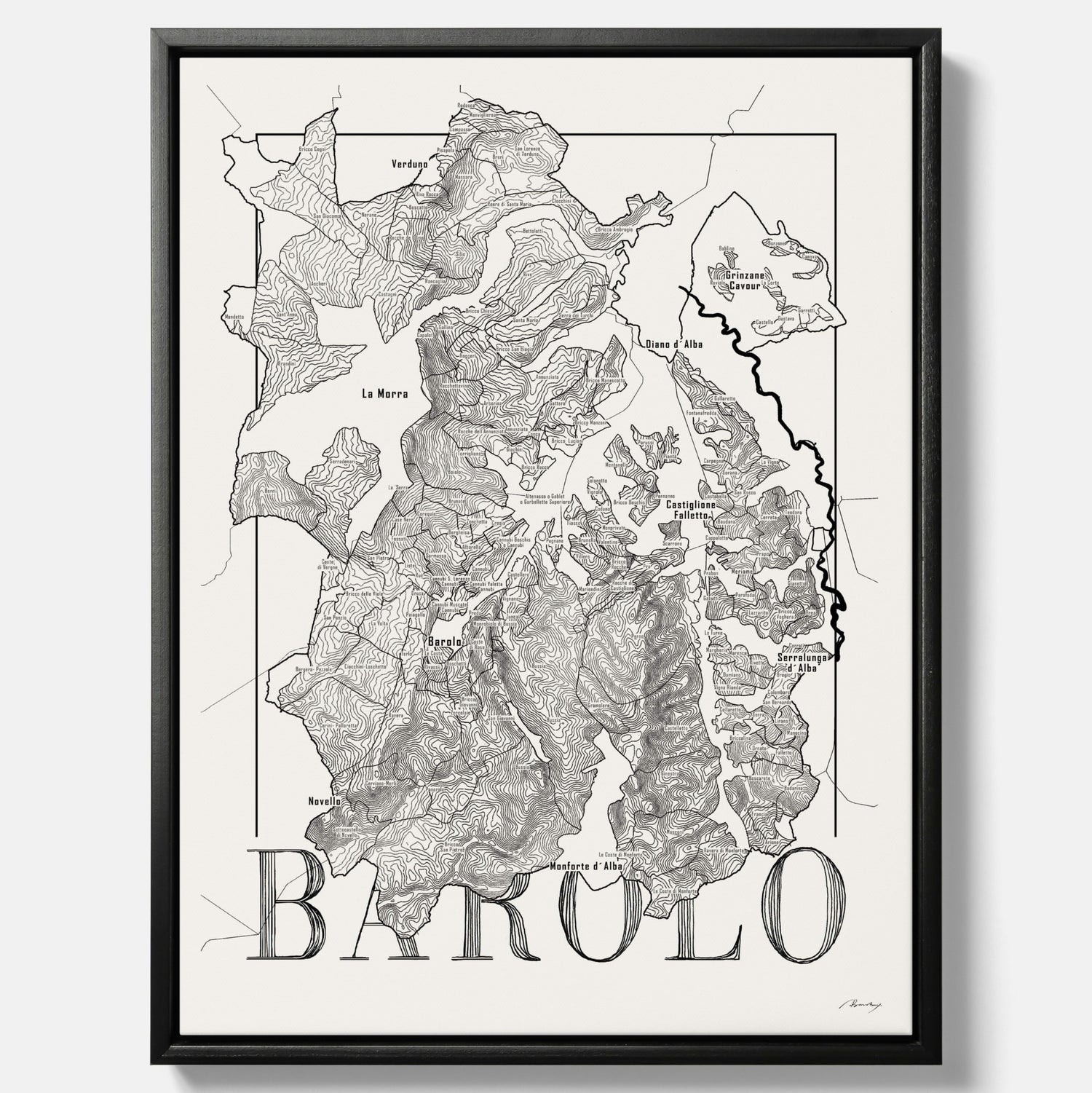 Barolo wine map