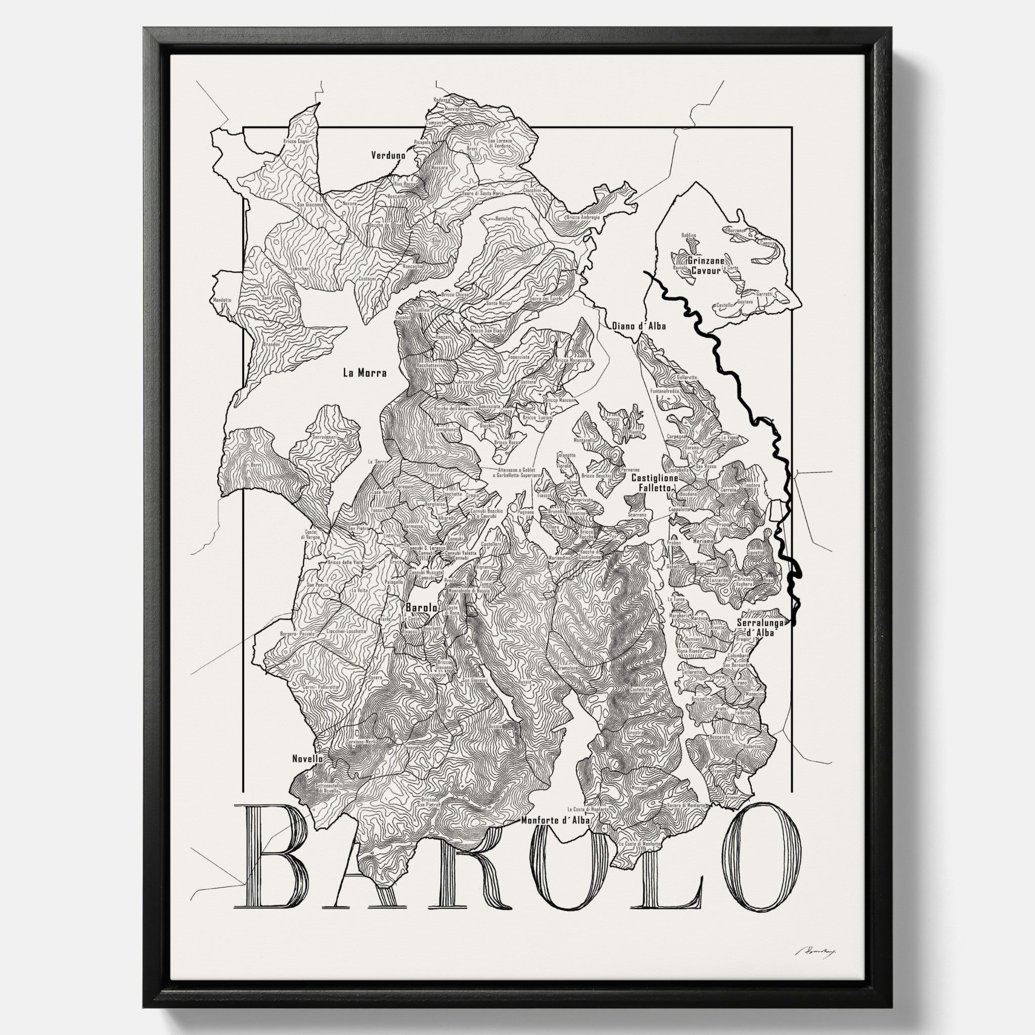 Barolo wine map