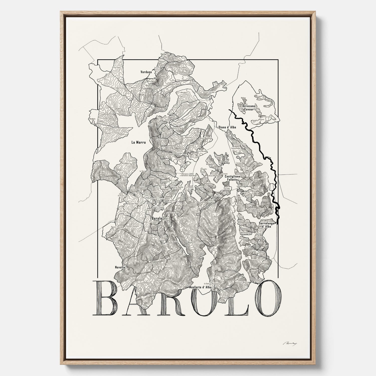 Barolo wine map