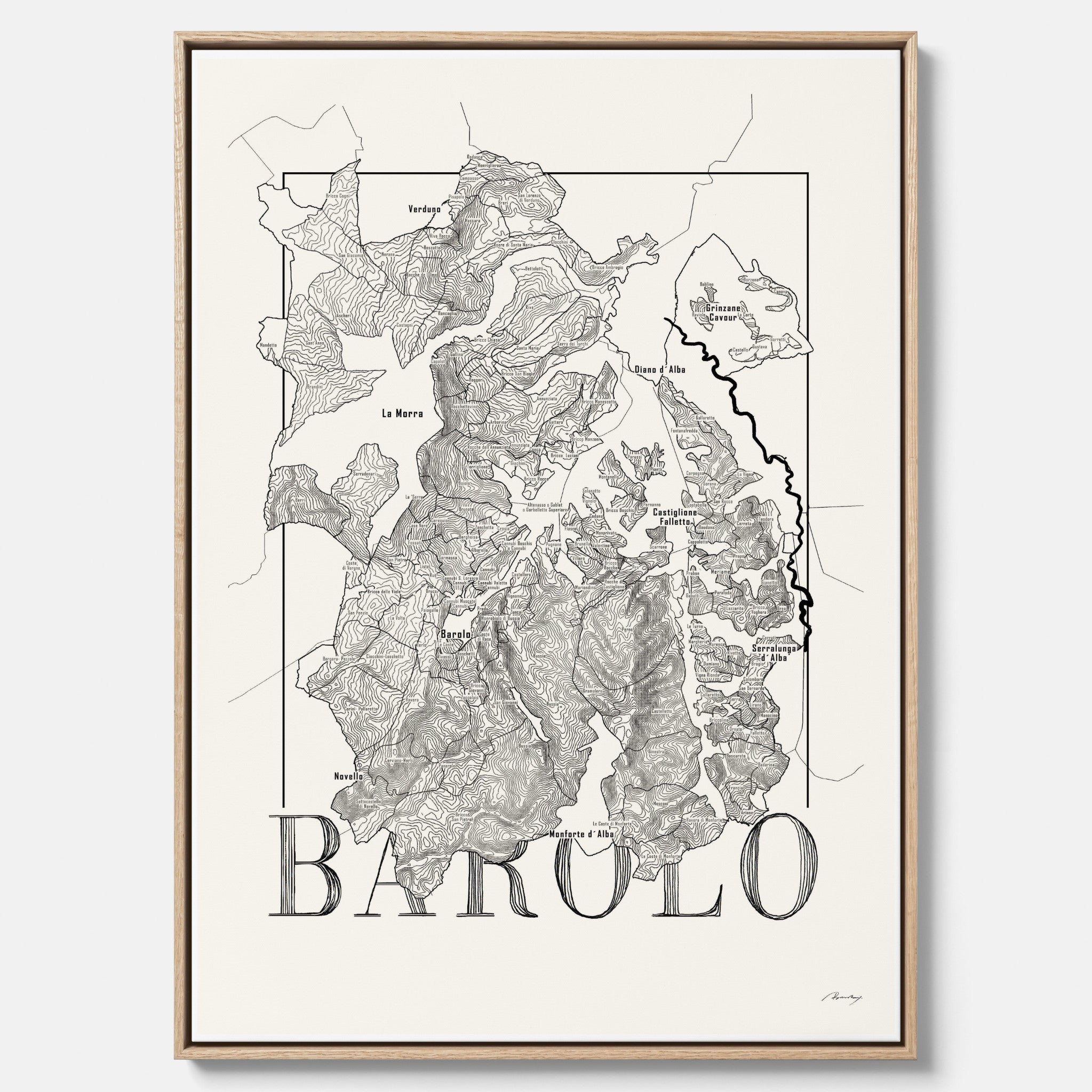 Barolo wine map