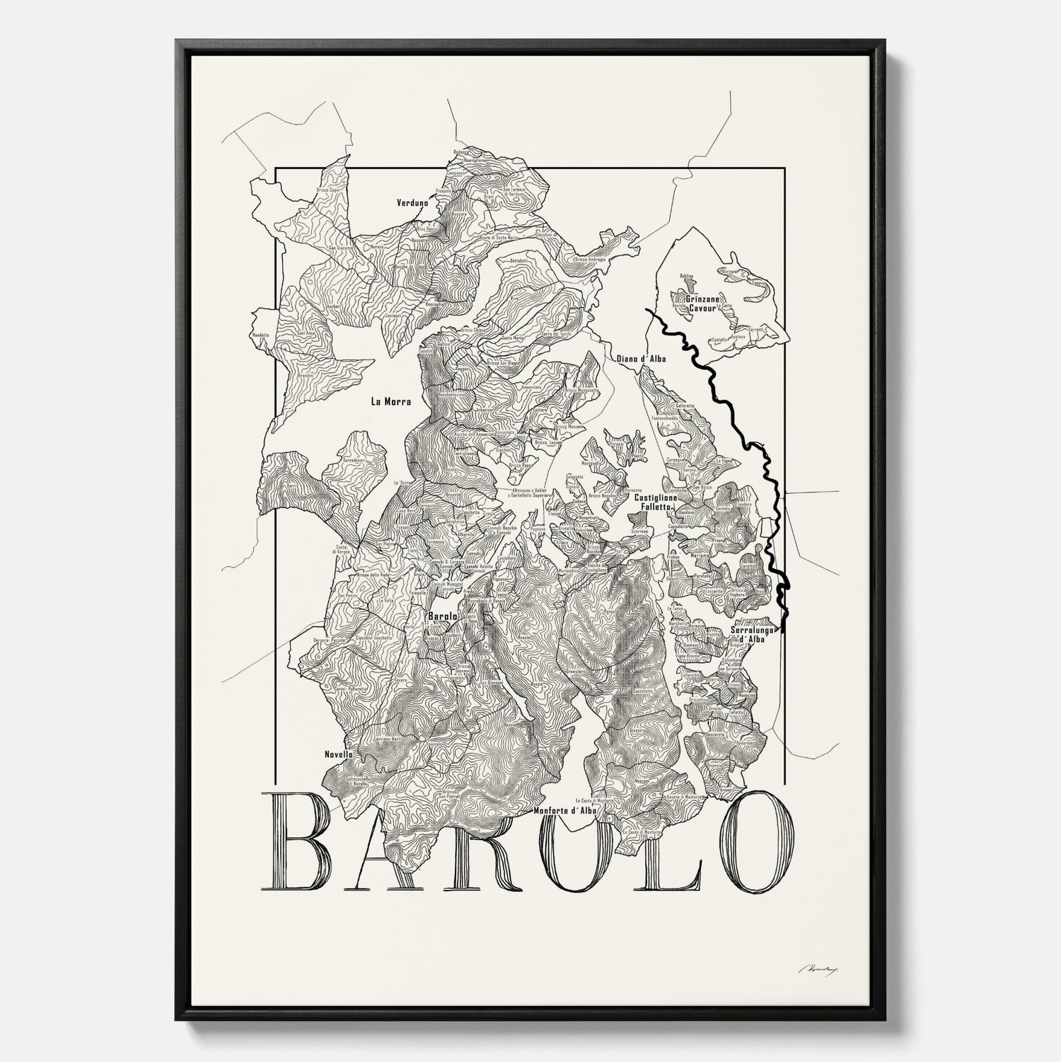 Barolo wine map