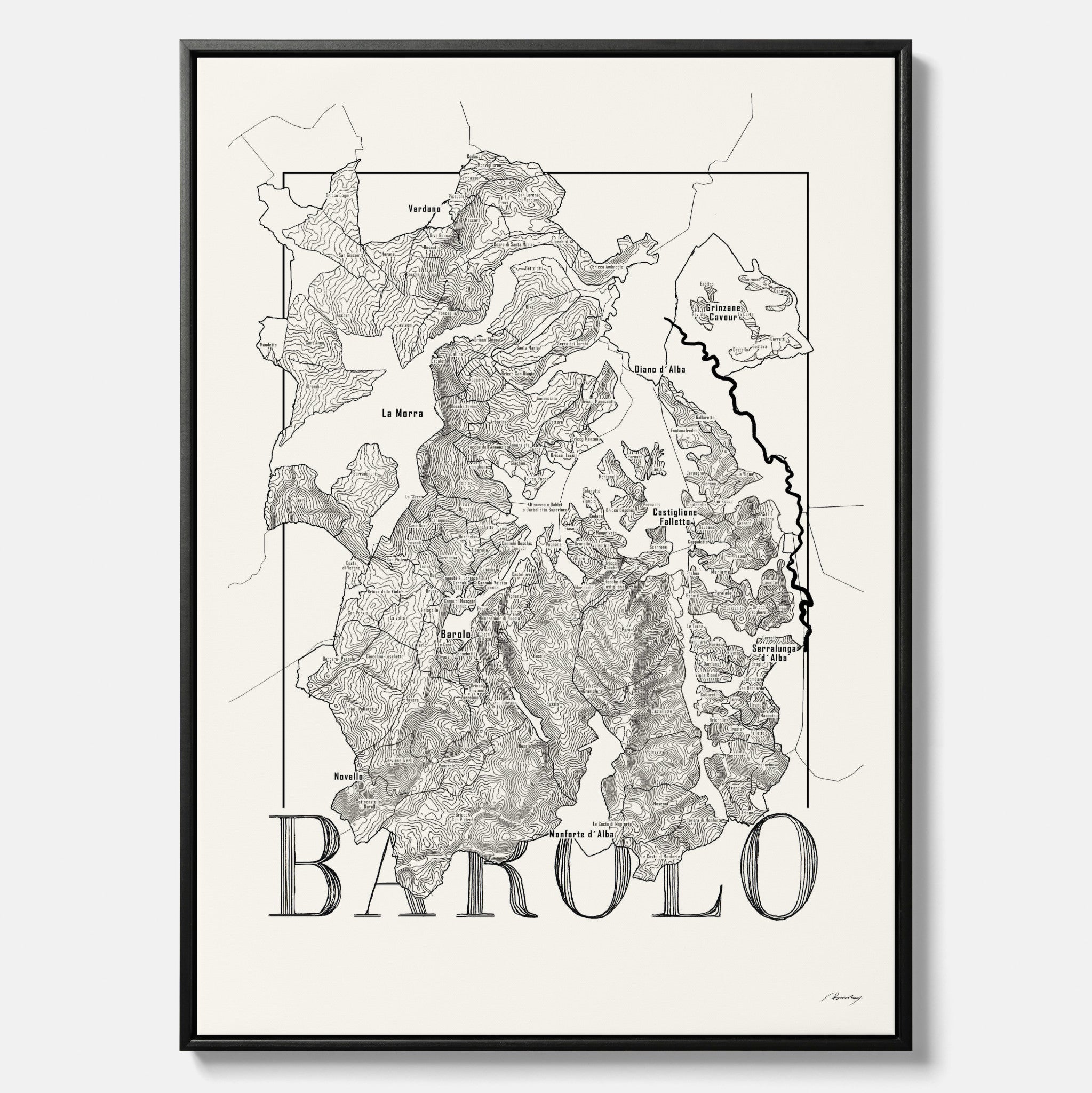Barolo wine map