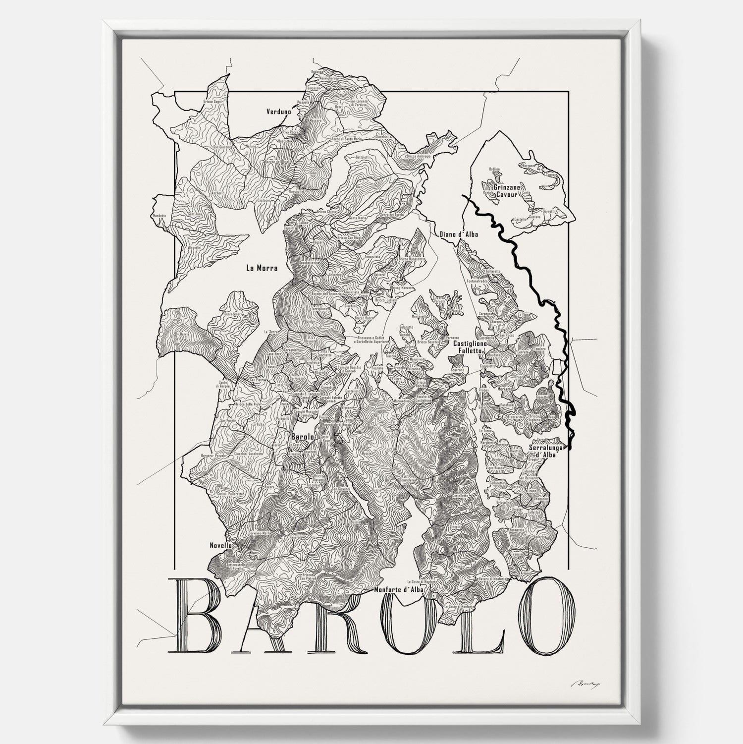 Barolo wine map
