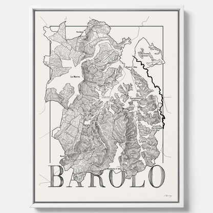 Barolo wine map
