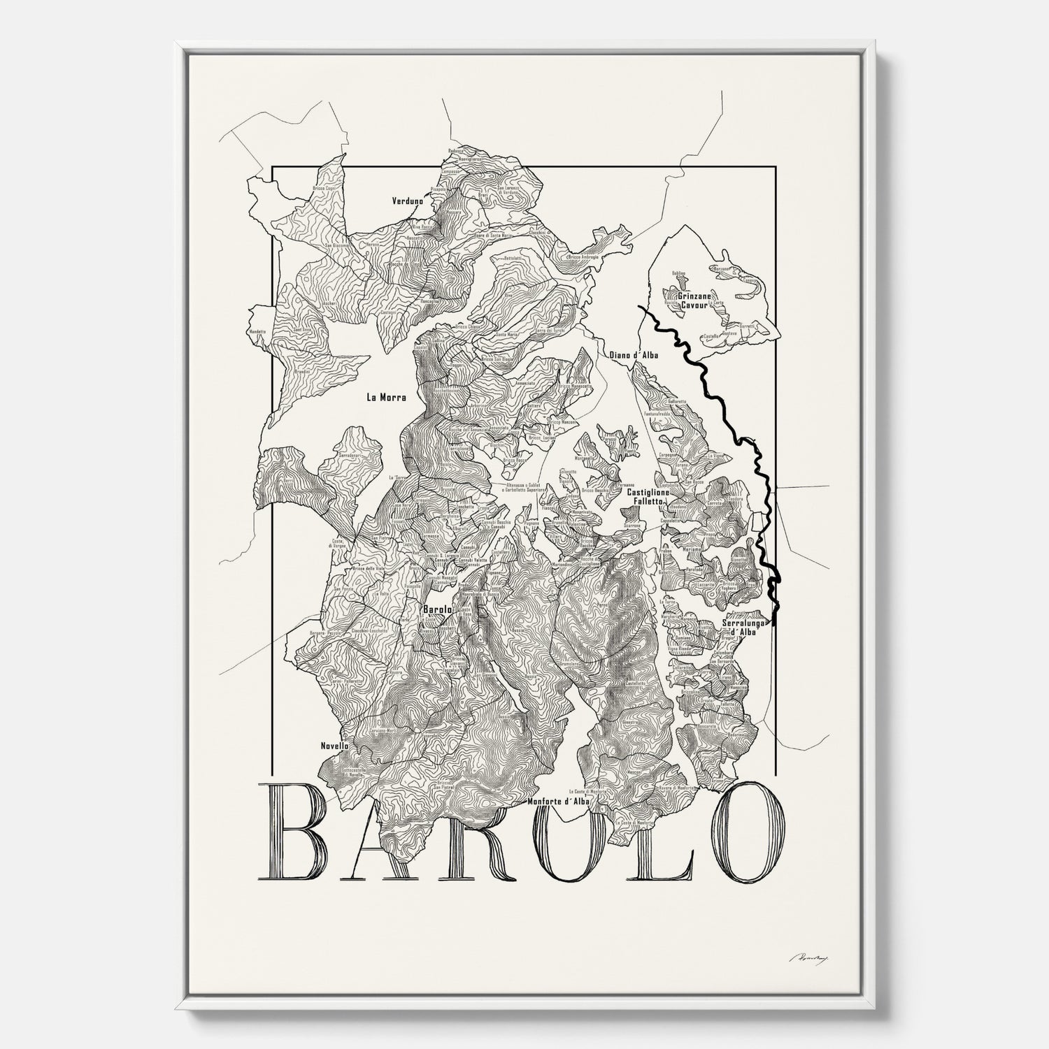 Barolo wine map