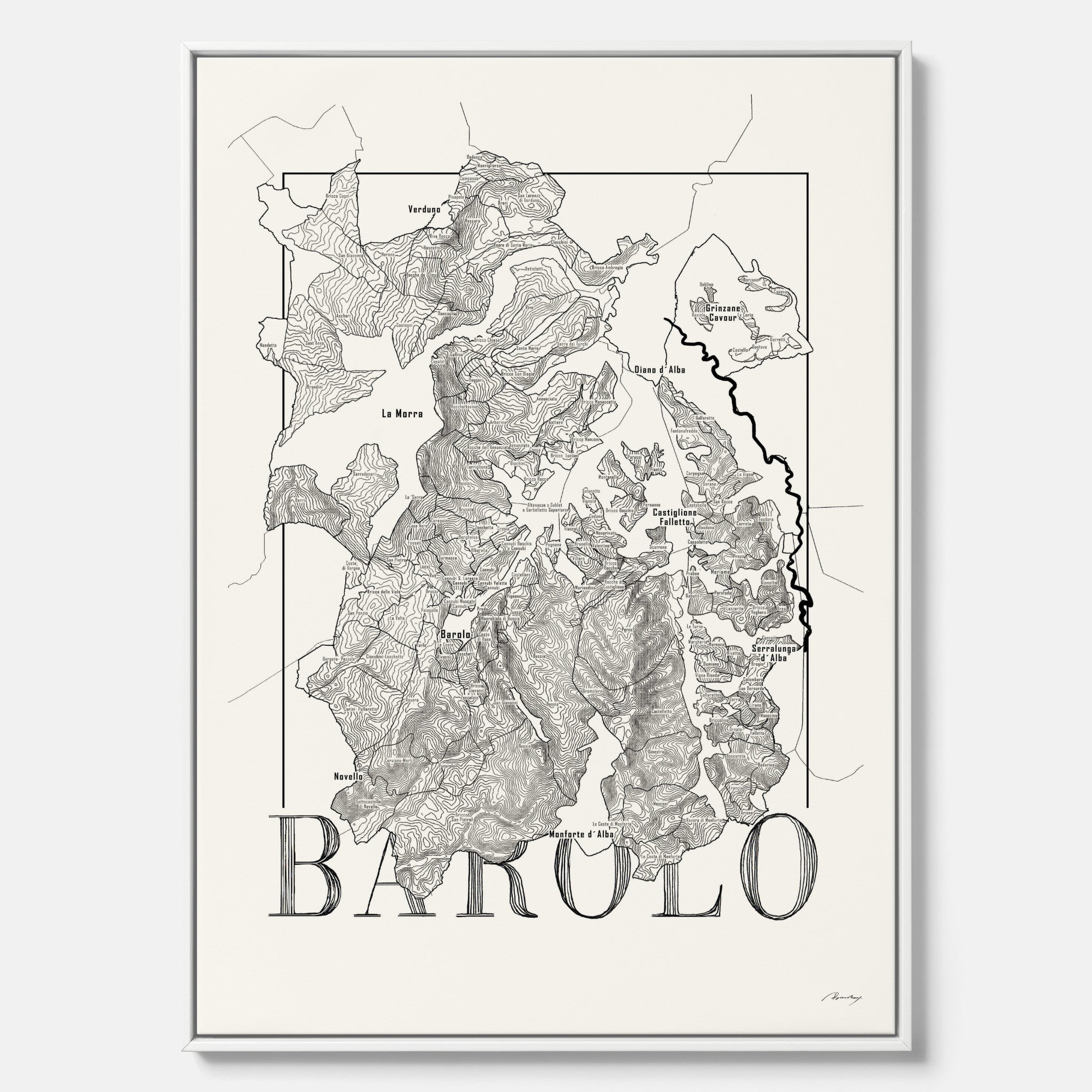 Barolo wine map