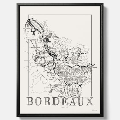 Bordeaux wine map