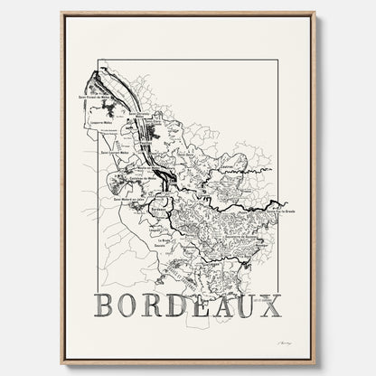 Bordeaux wine map