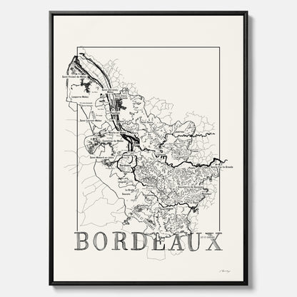 Bordeaux wine map