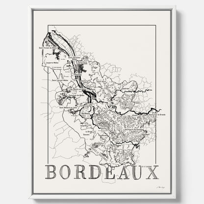 Bordeaux wine map