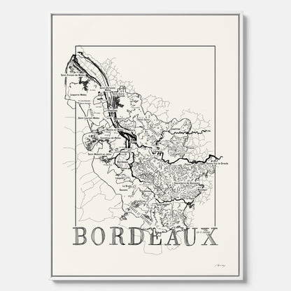 Bordeaux wine map