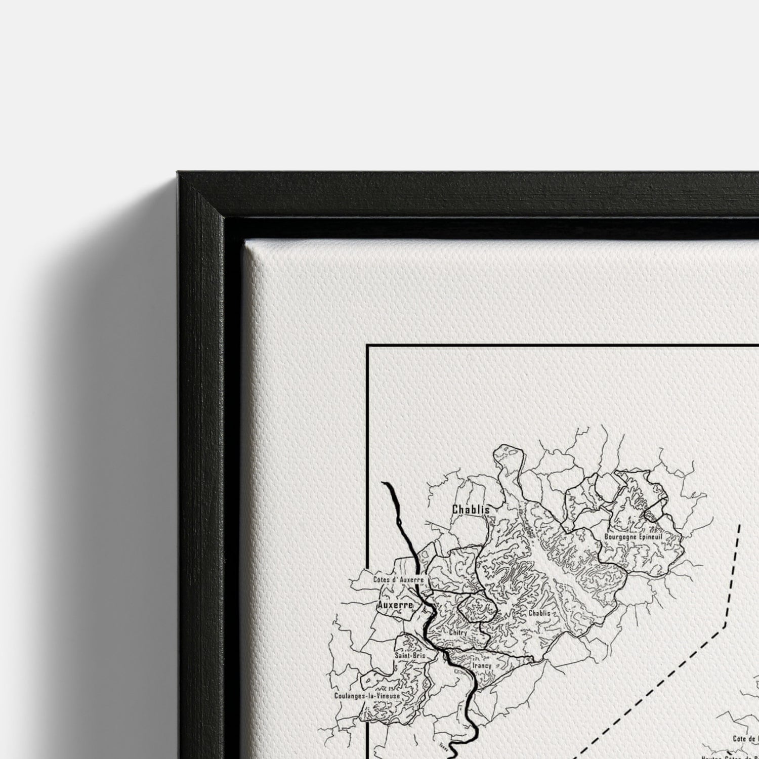 Bourgogne wine map