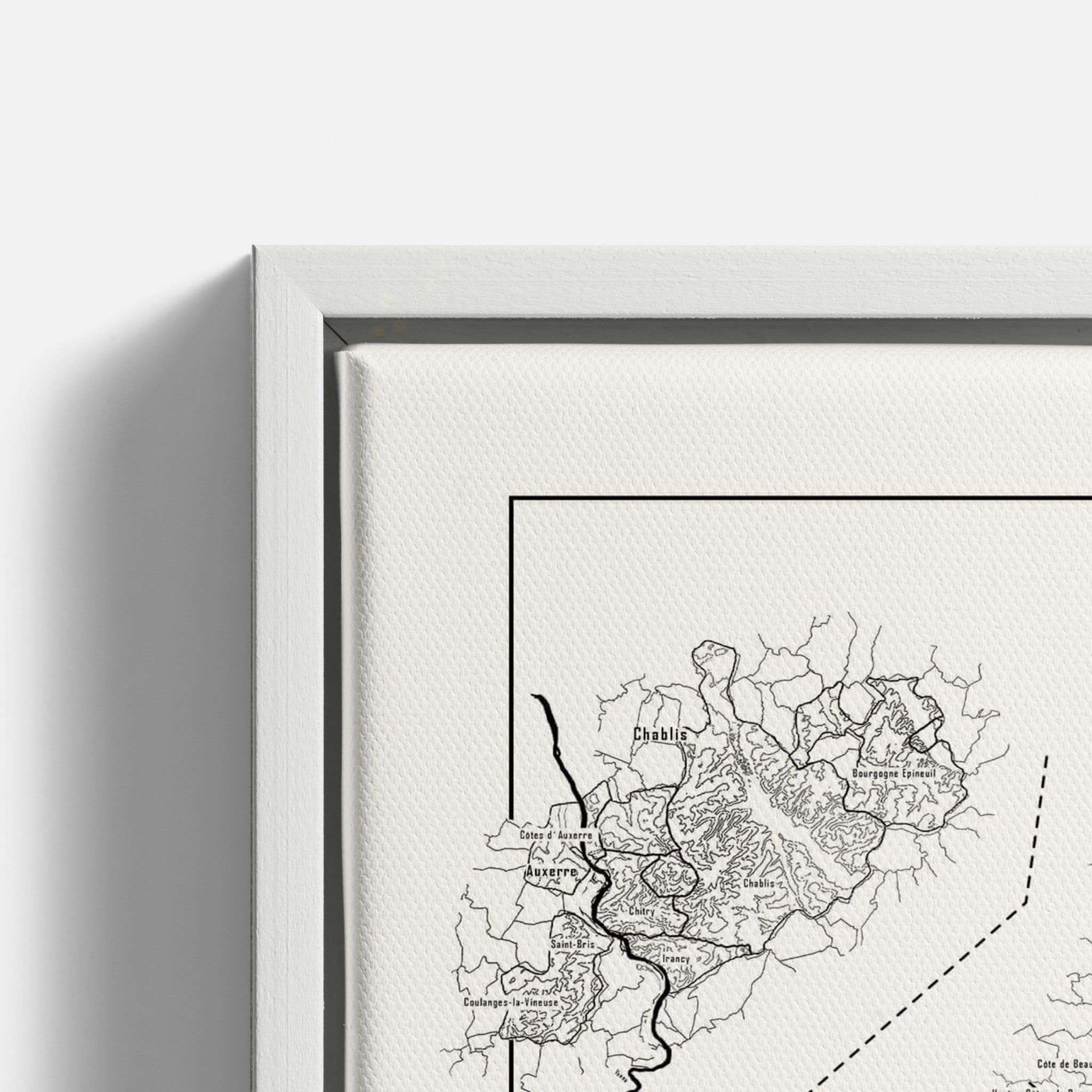 Bourgogne wine map