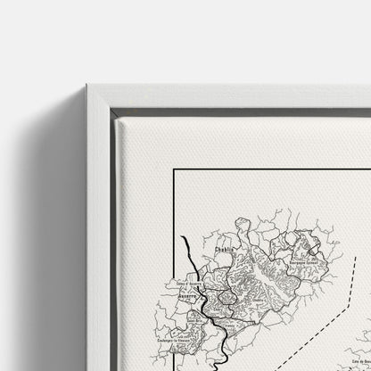 Bourgogne wine map
