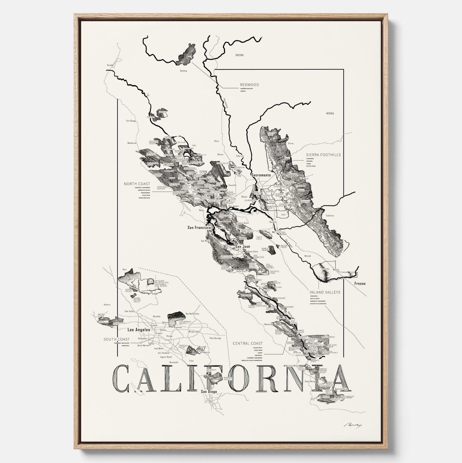 California wine map