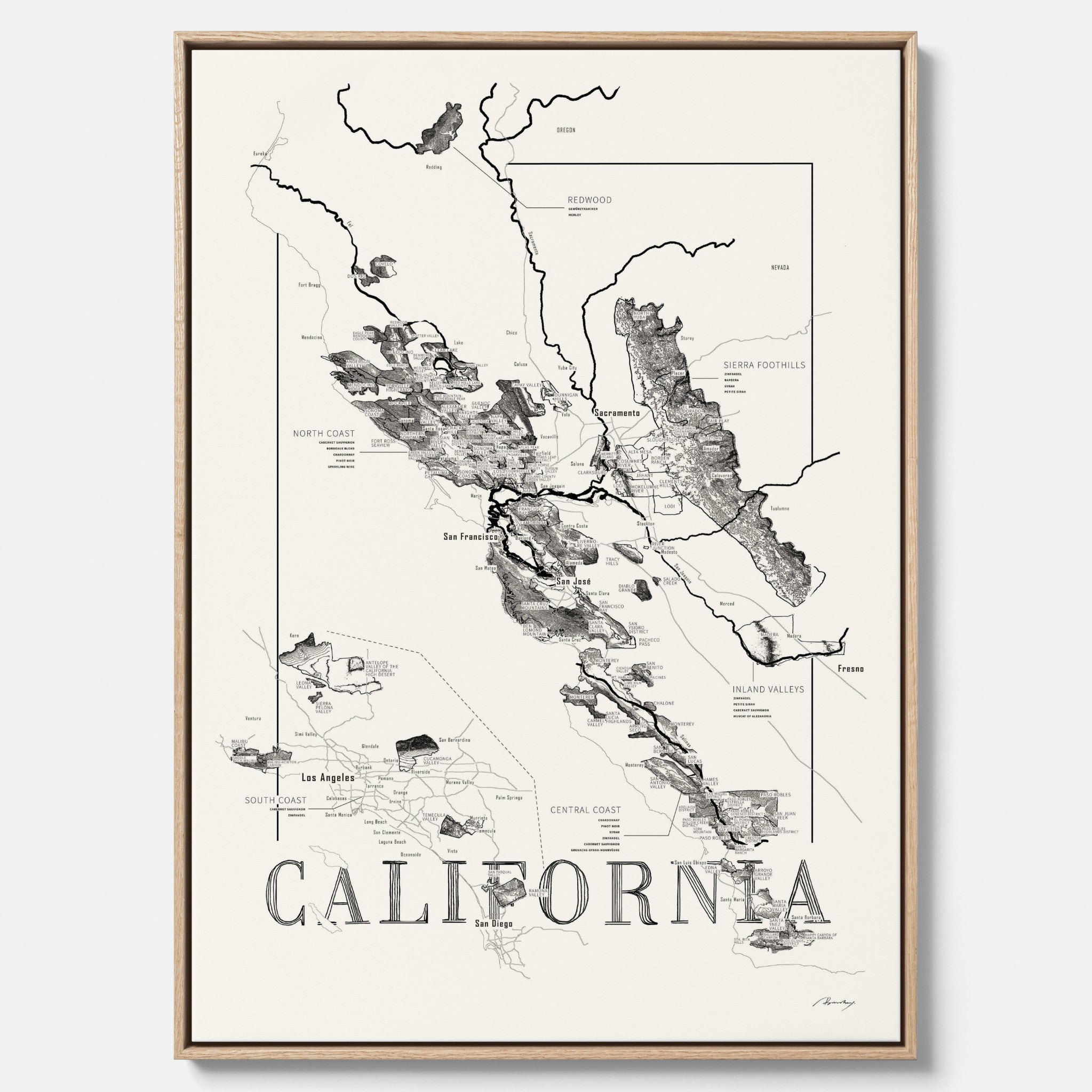 California wine map