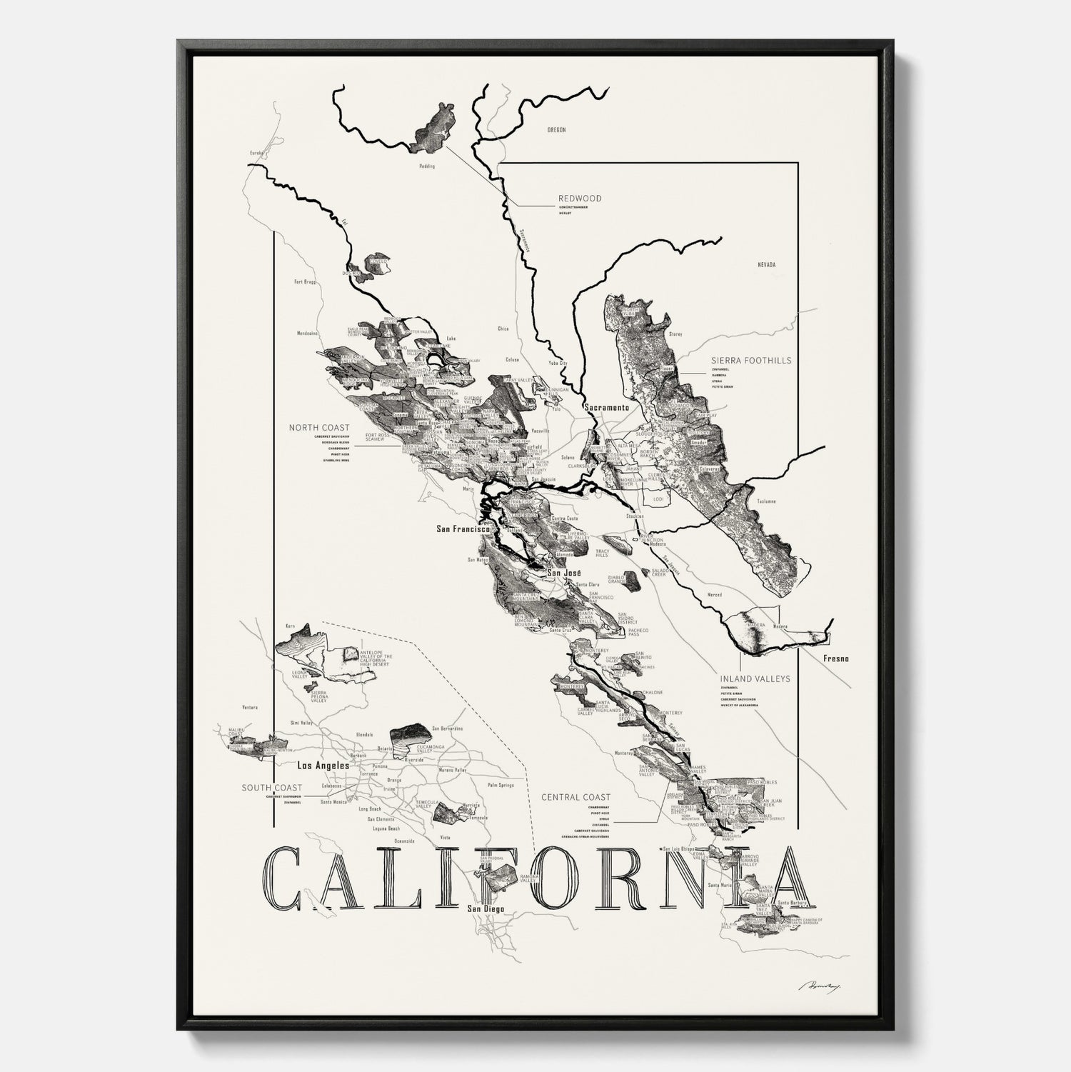 California wine map