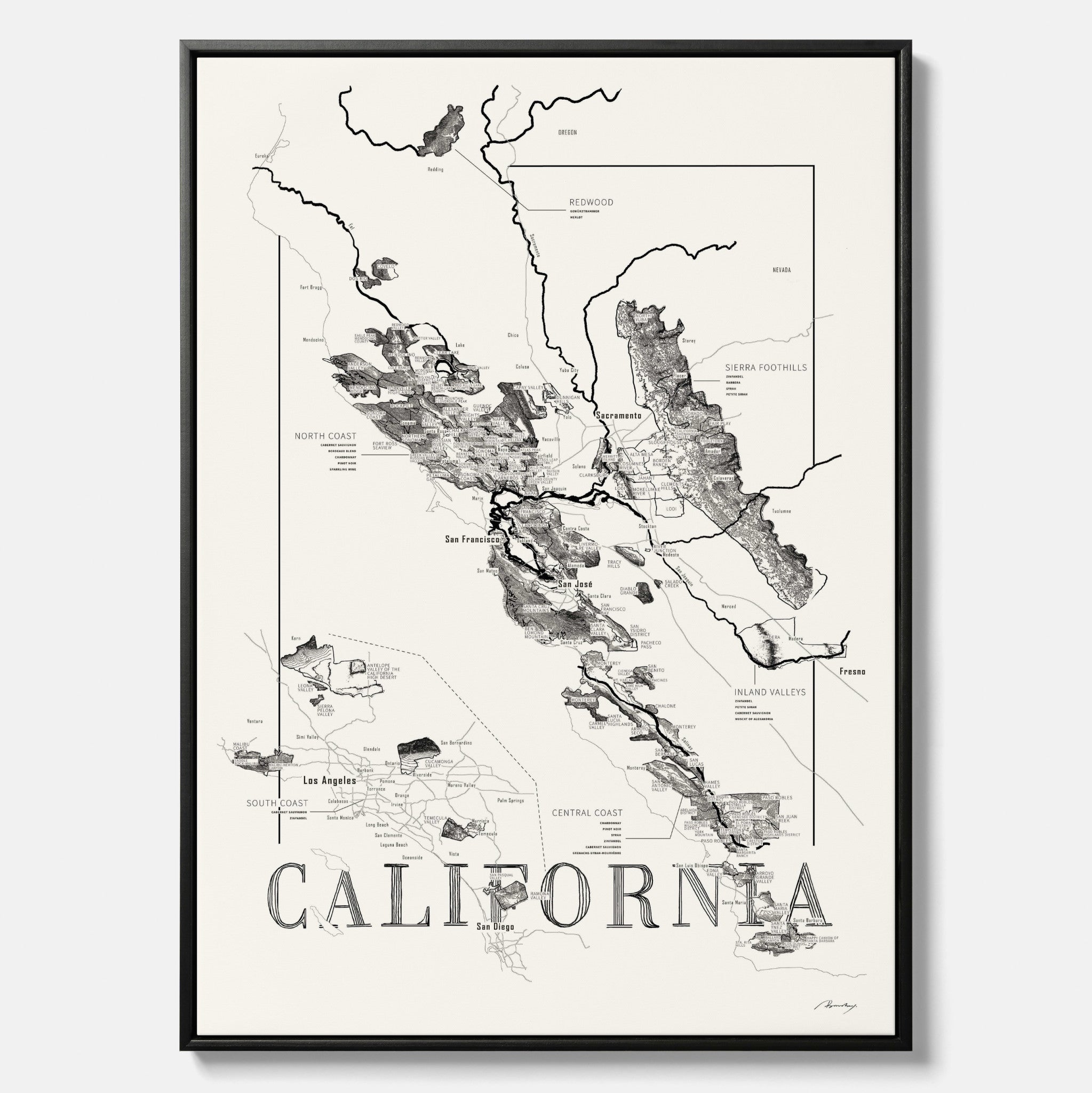 California wine map
