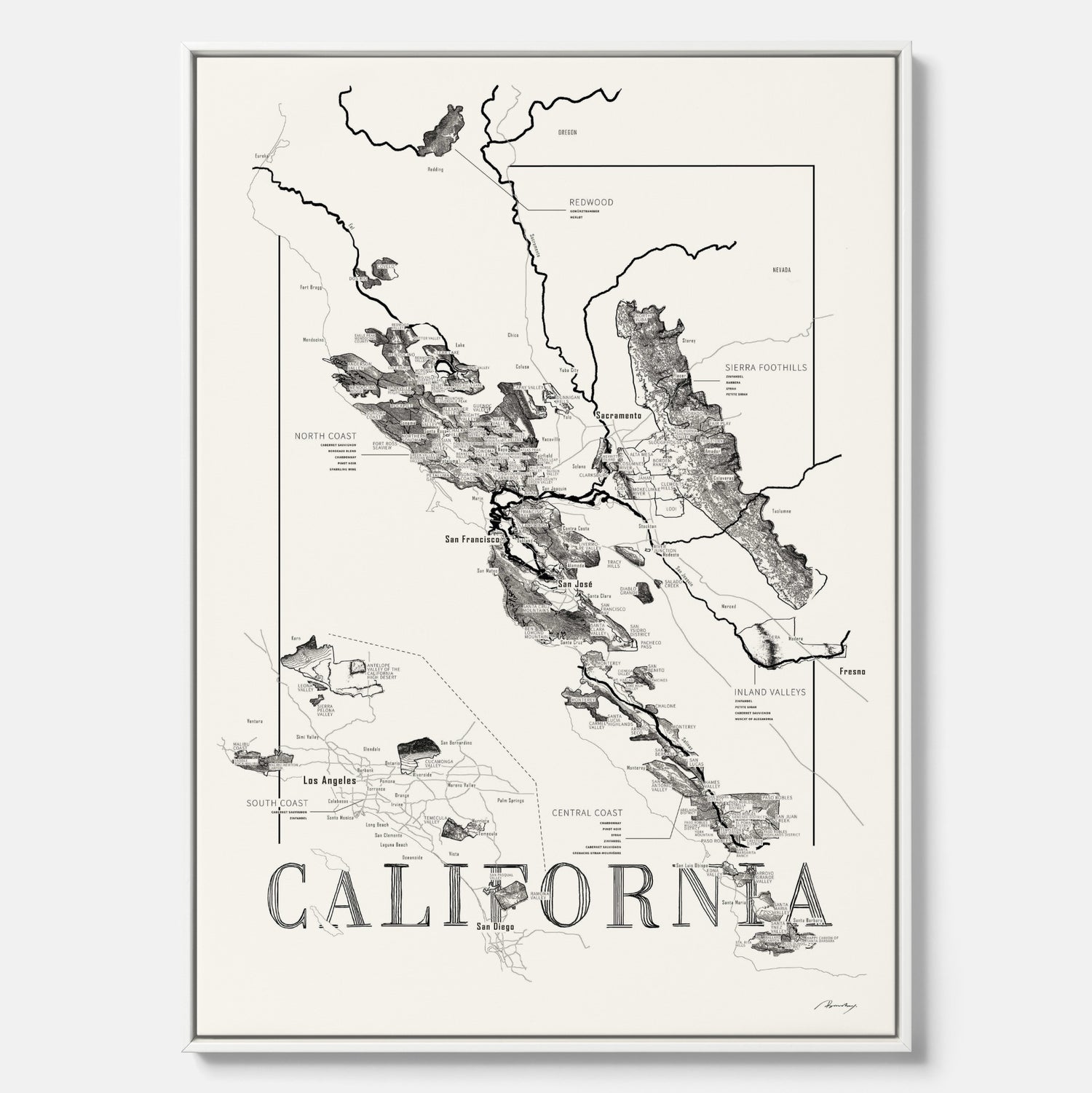 California wine map