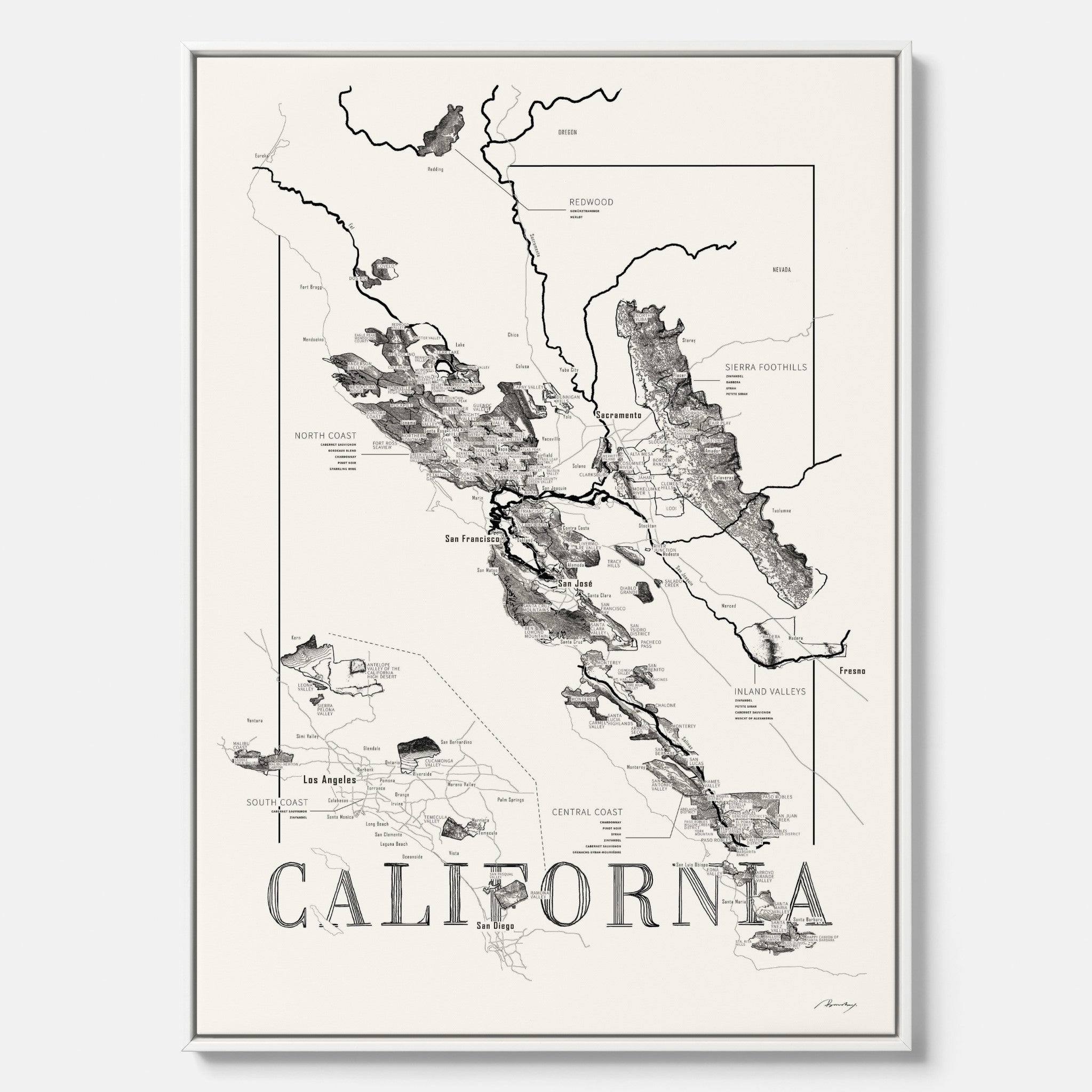 California wine map