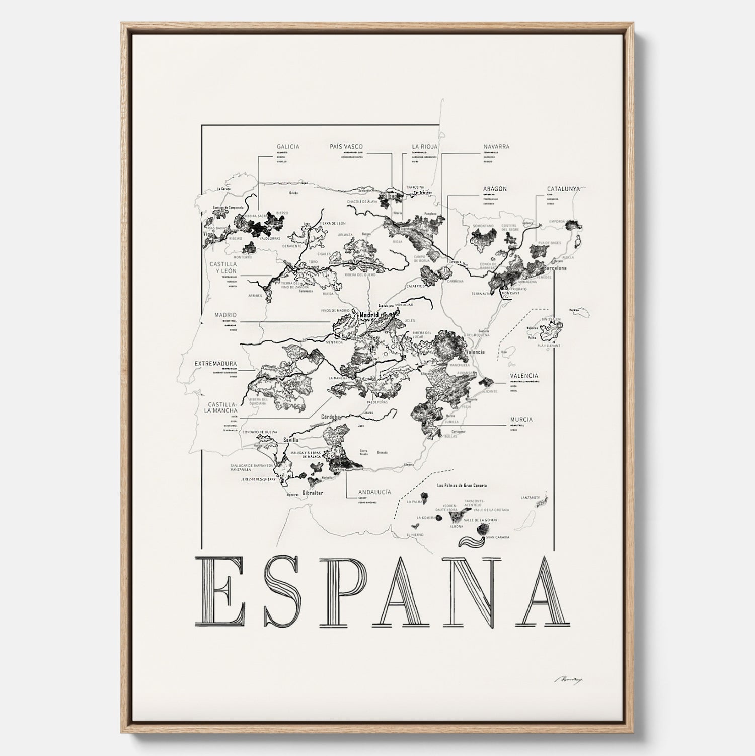 España wine map
