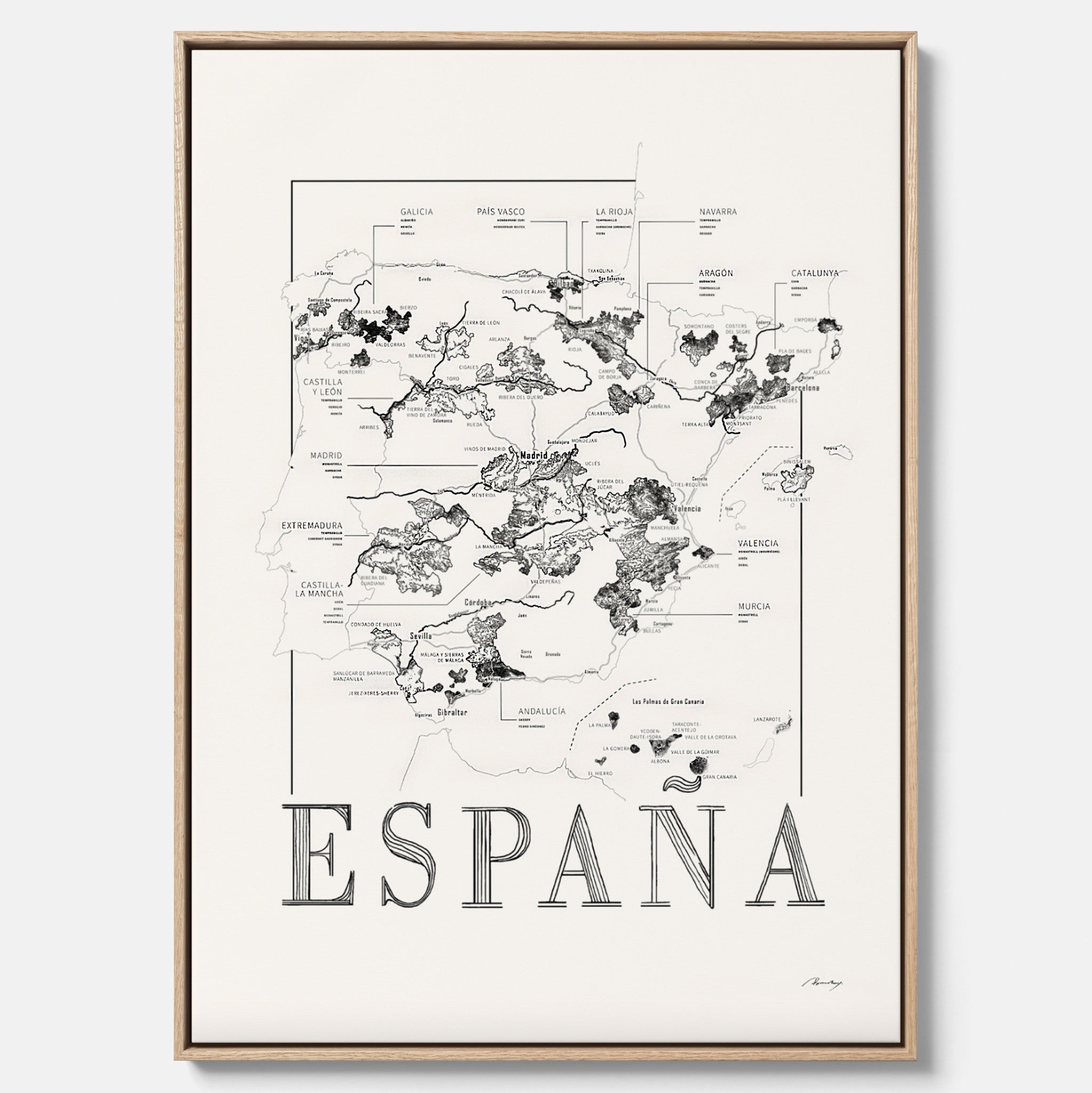 España wine map