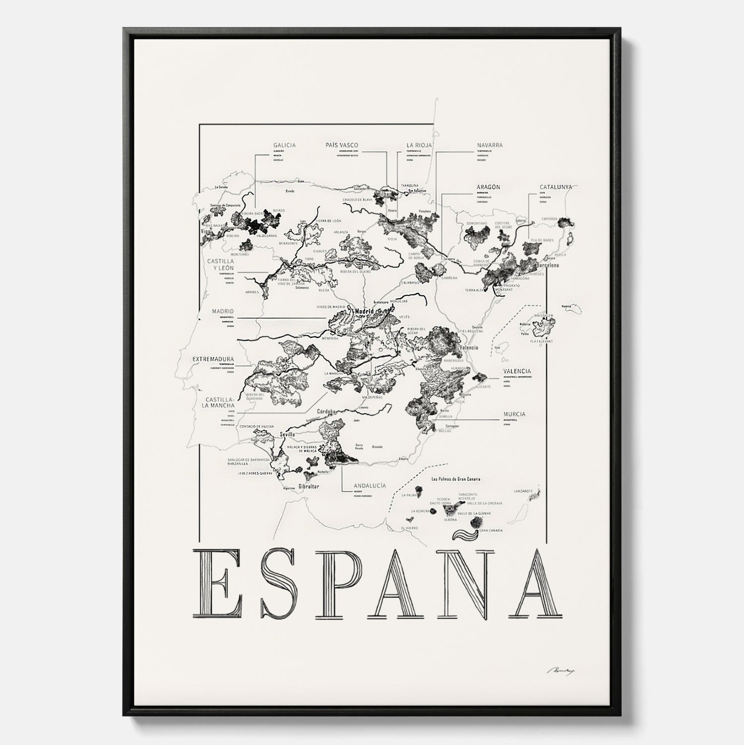 España wine map