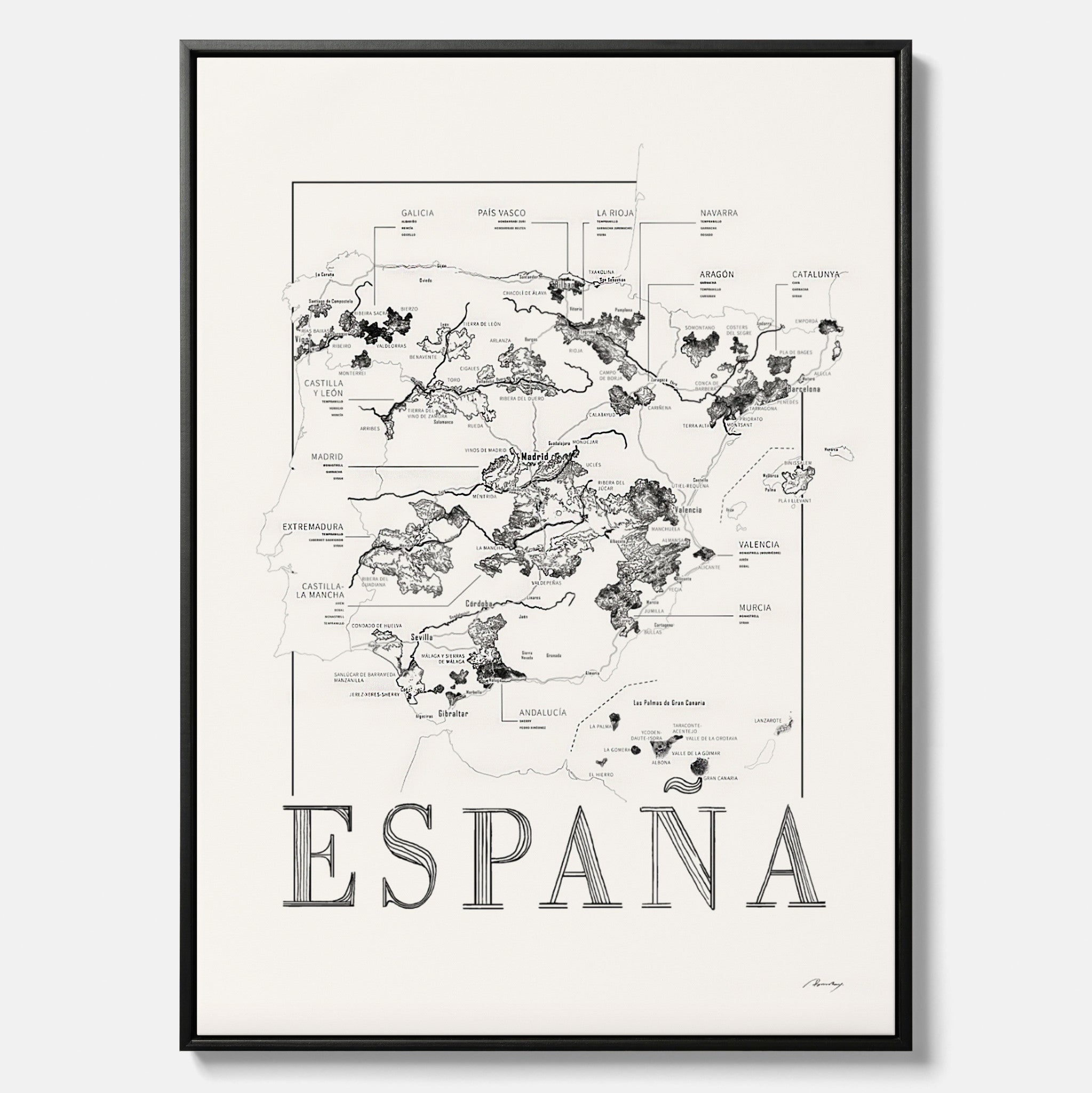 España wine map