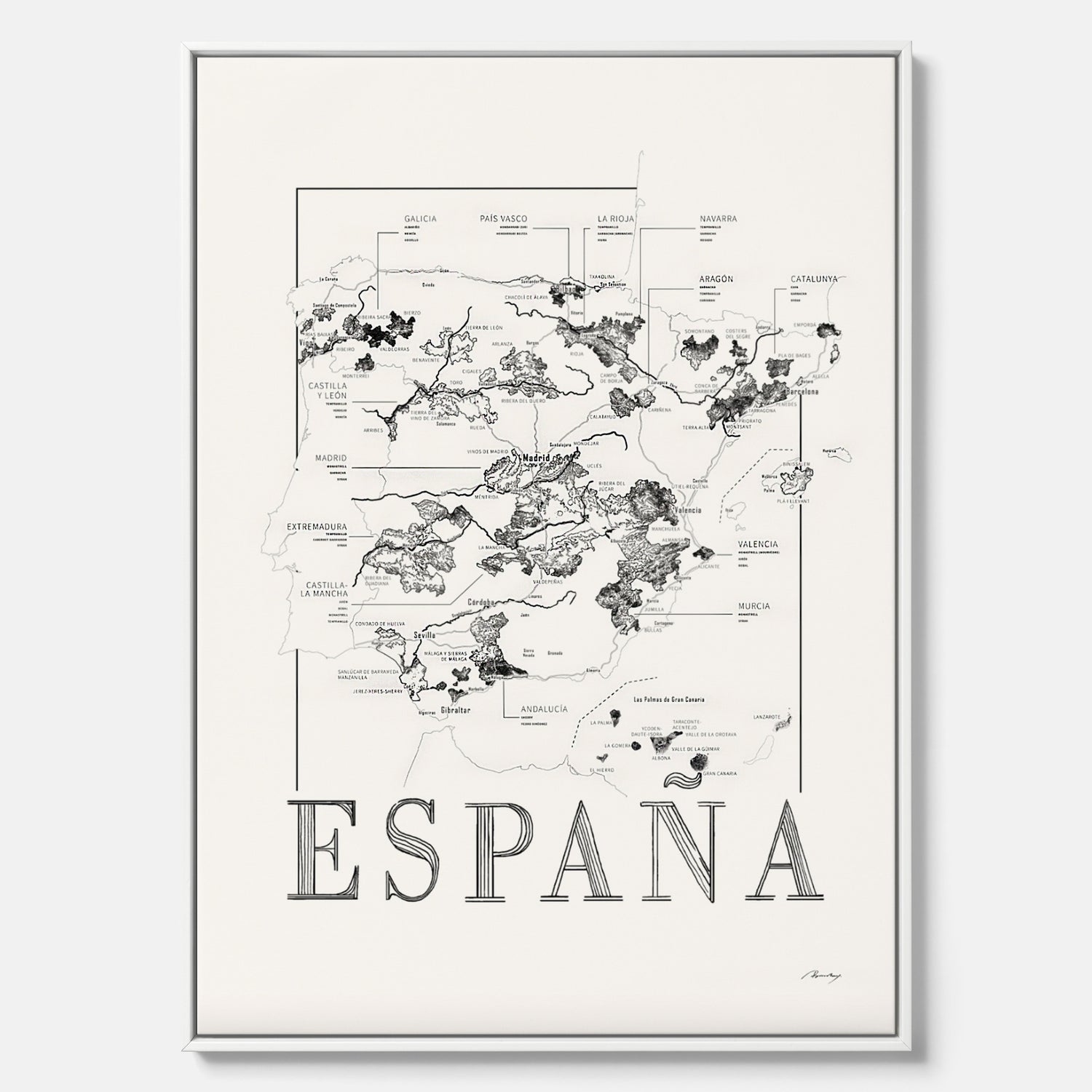 España wine map