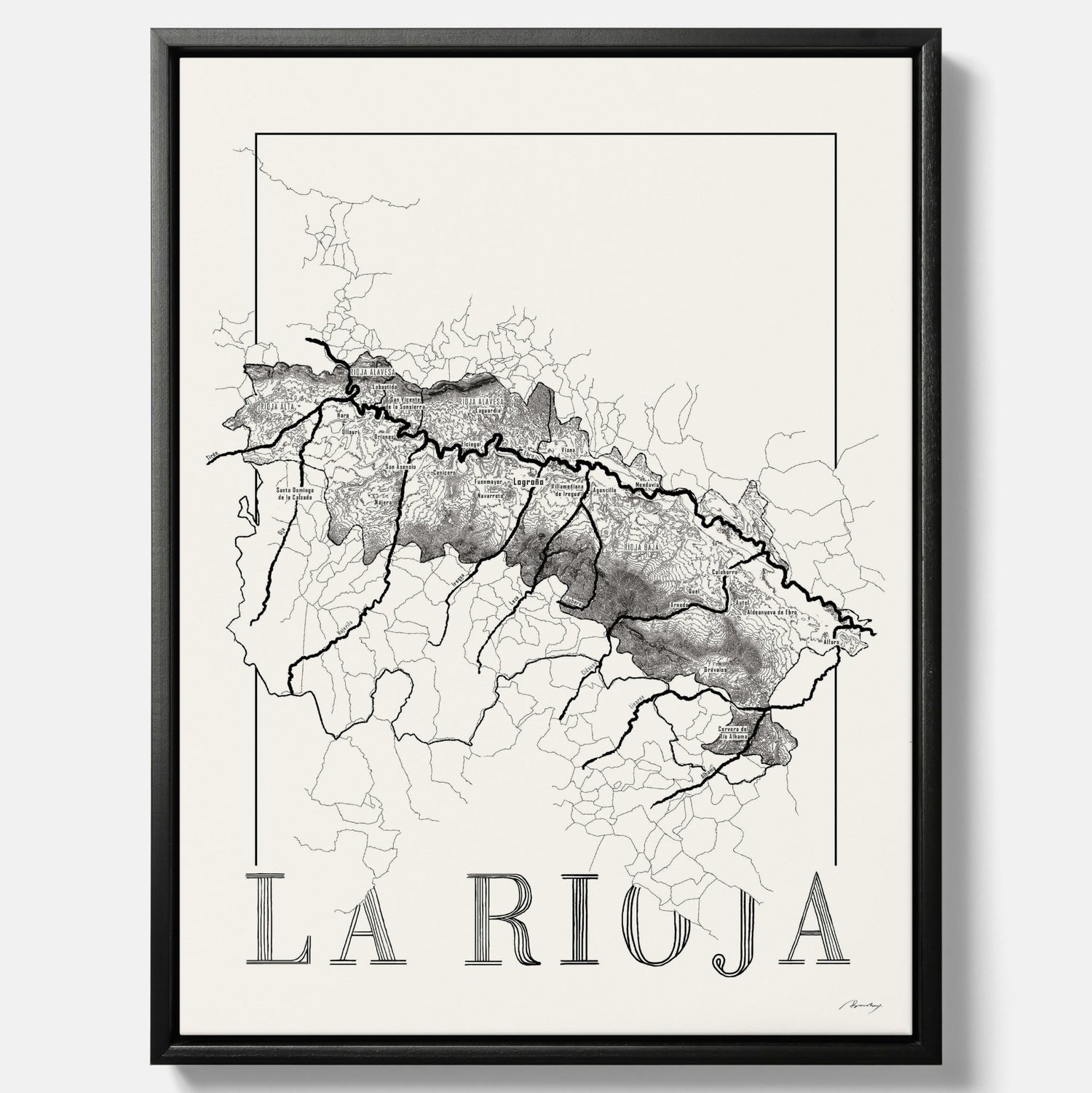 La rioja wine map