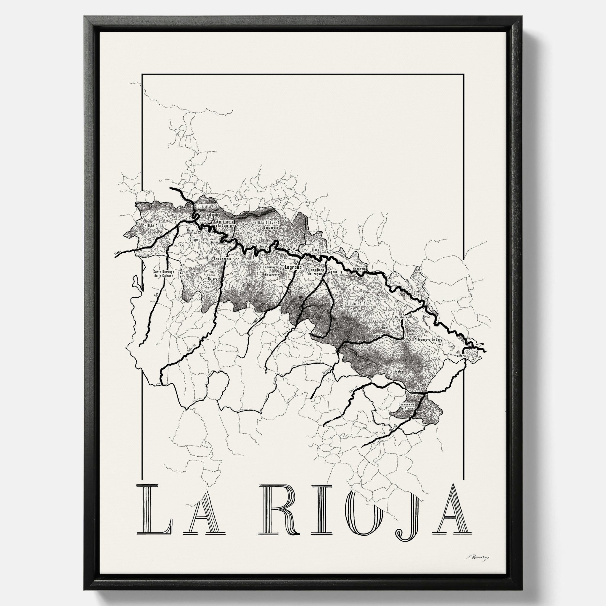 La rioja wine map