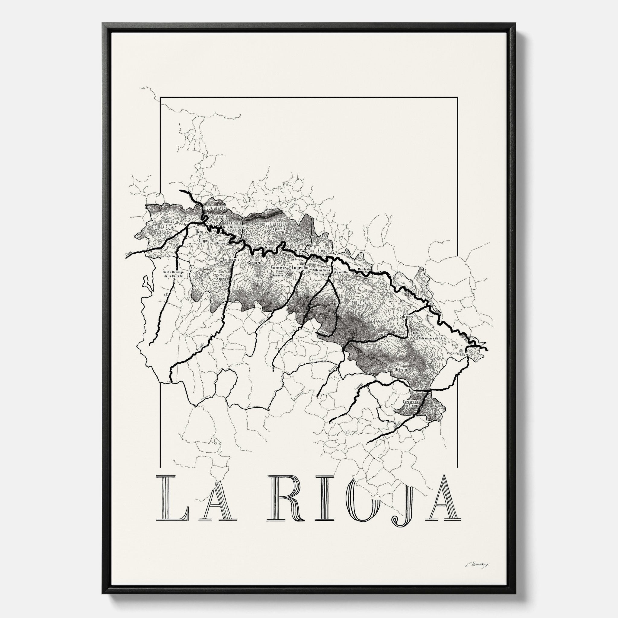La rioja wine map