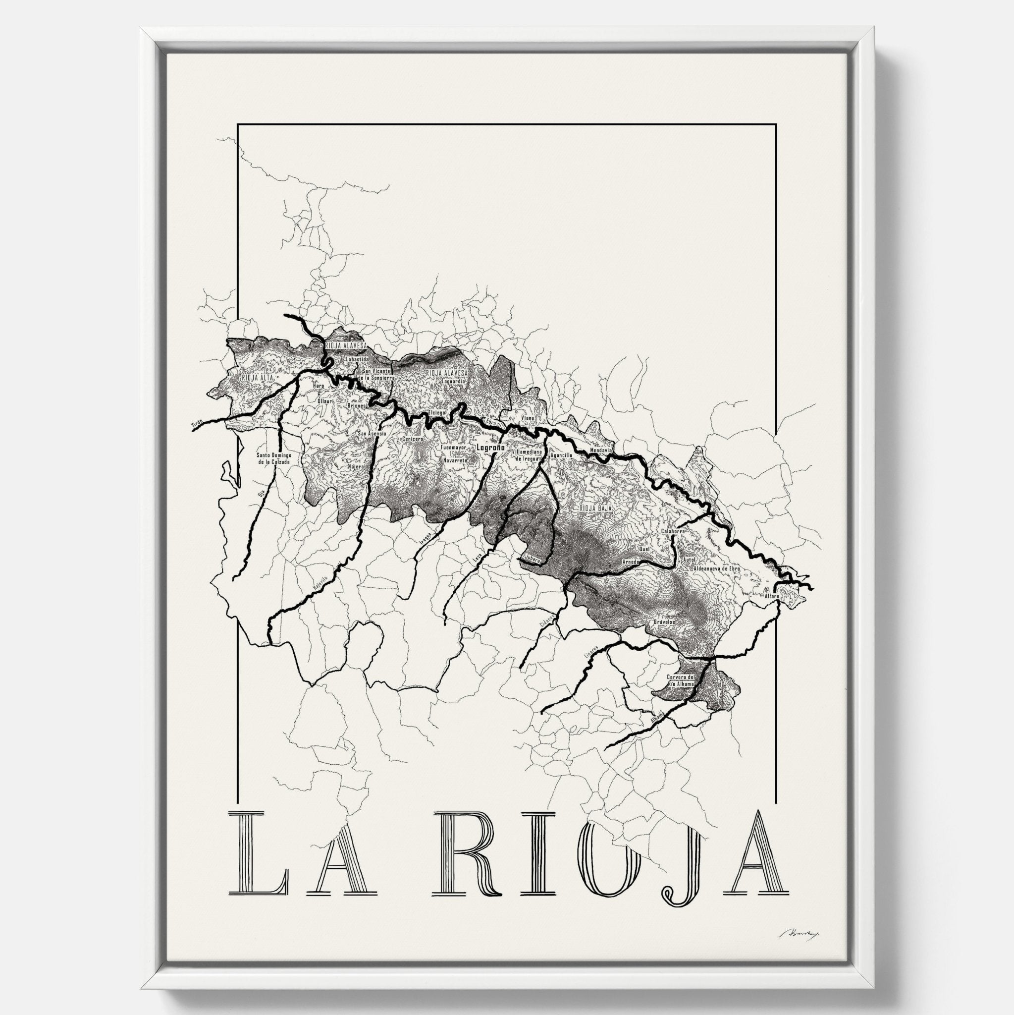 La rioja wine map