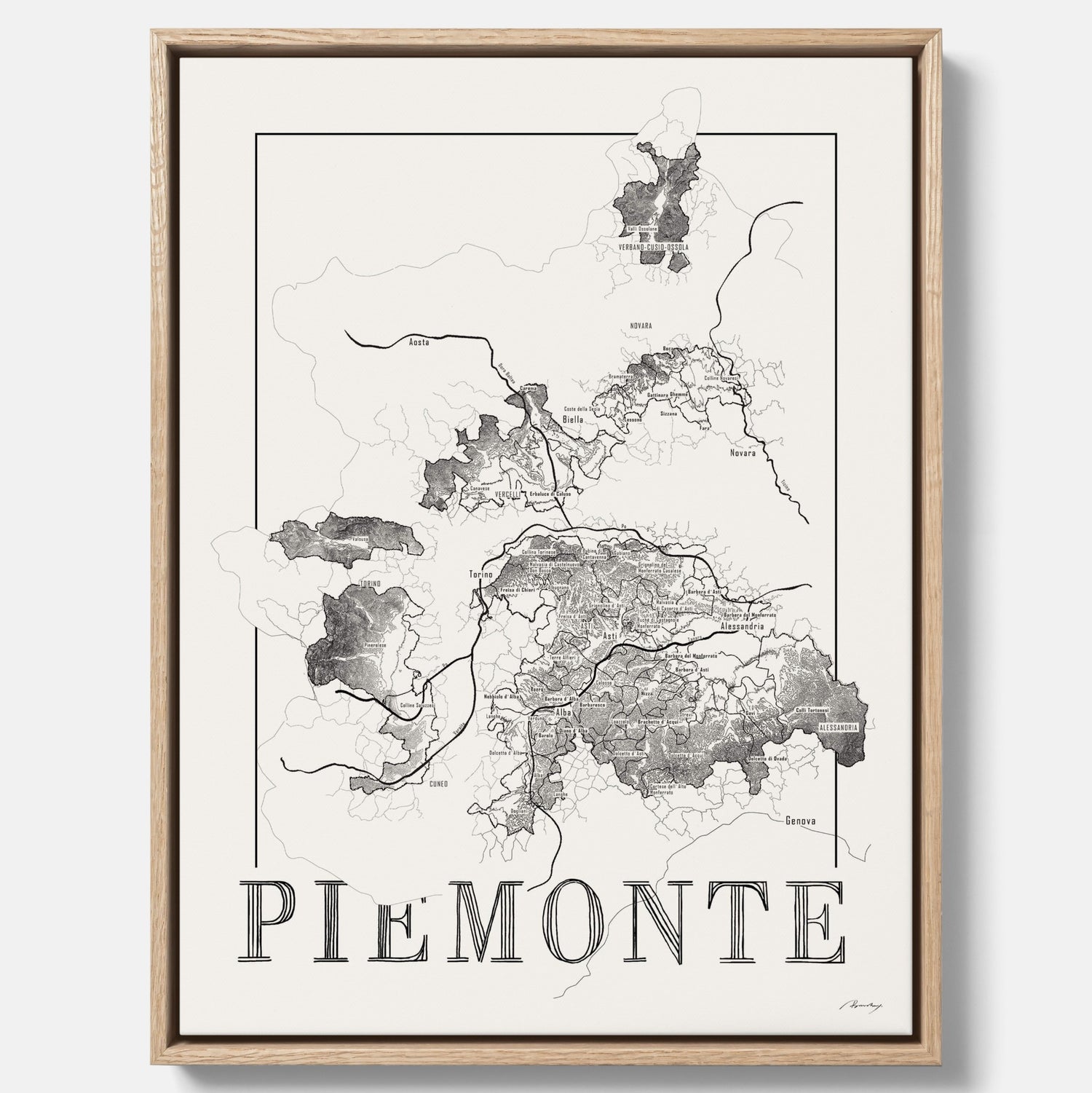 Piemonte - Vinkarta