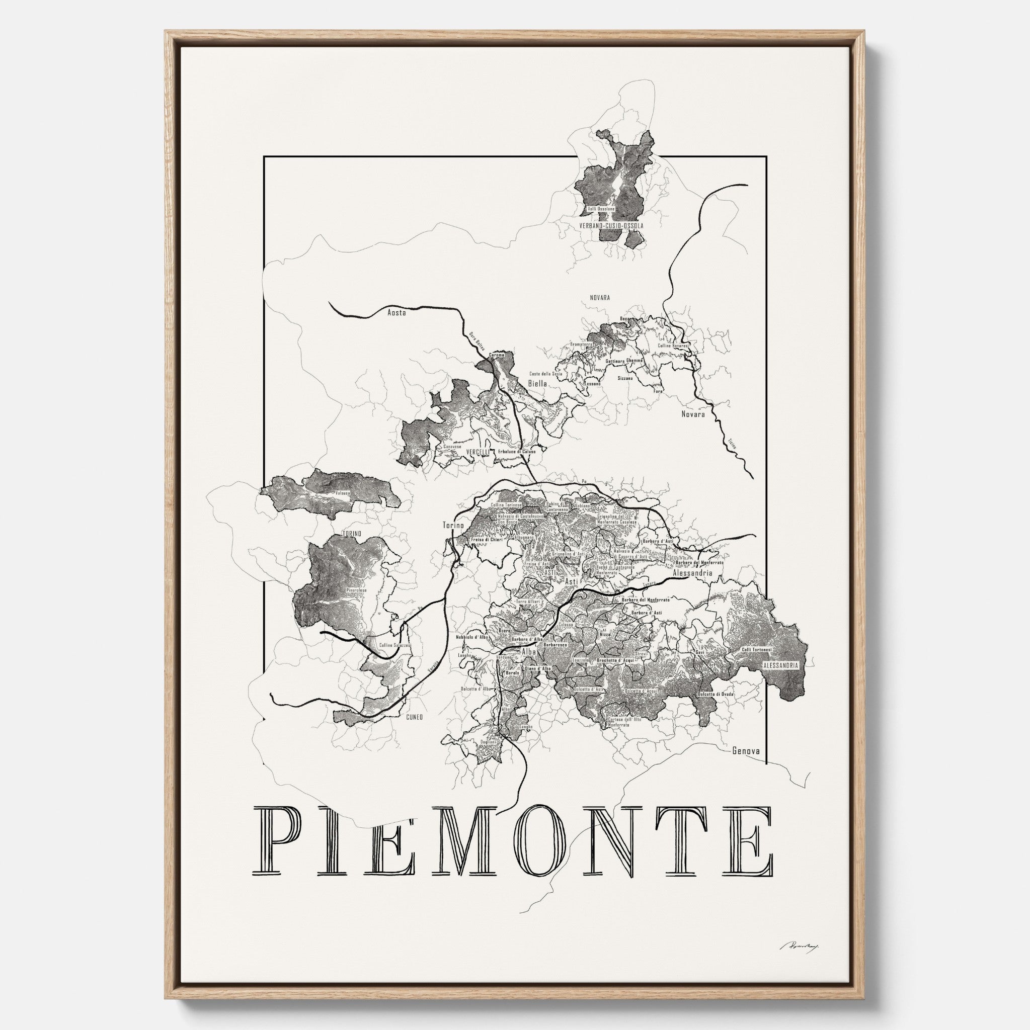 Piemonte - Vinkarta