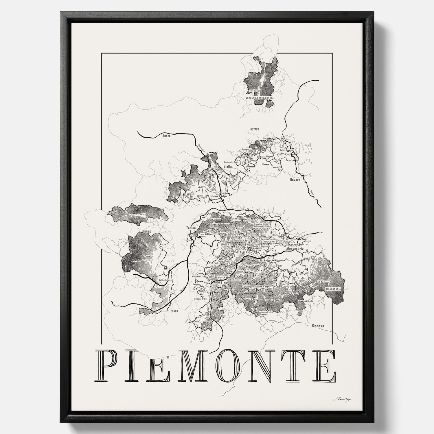 Piemonte - Vinkarta