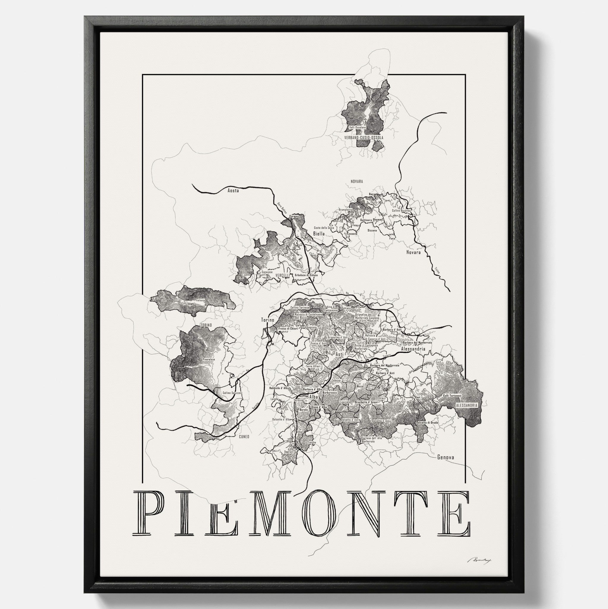 Piemonte - Vinkarta