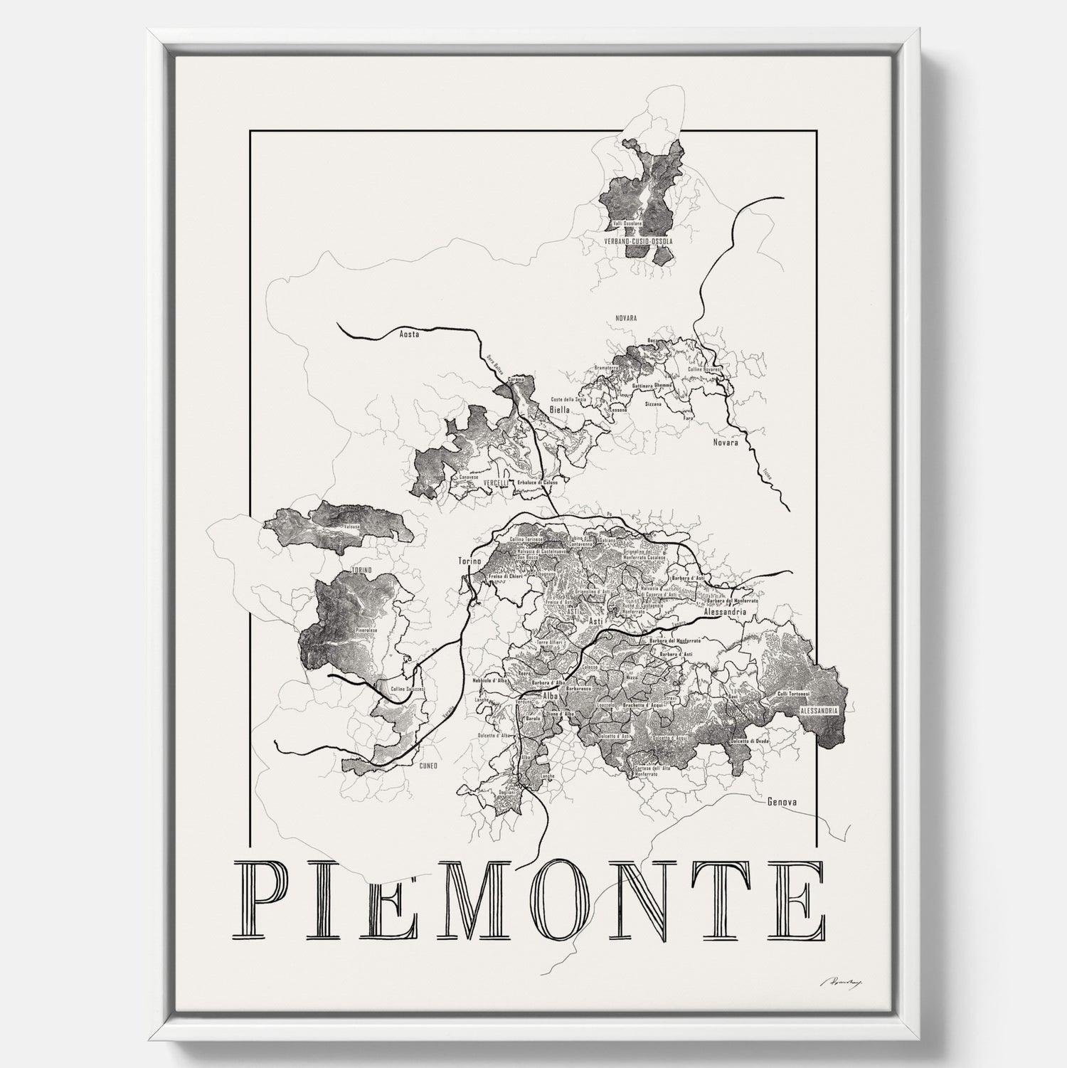 Piemonte - Vinkarta